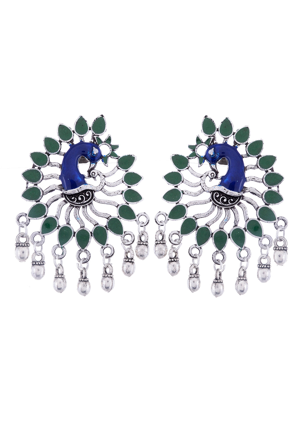 Peacock Meena Indian Earrings for Women Online