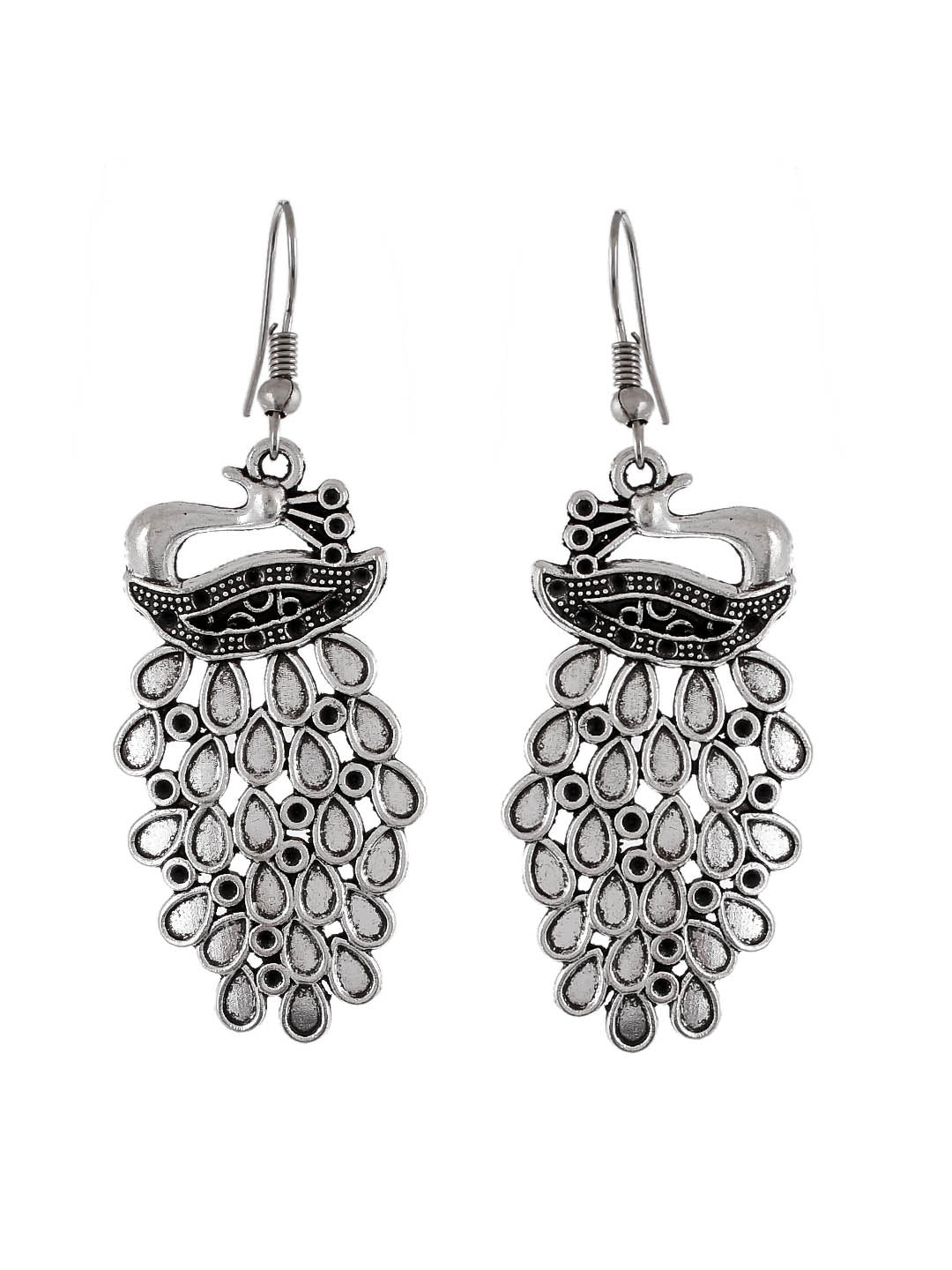 Silver Plated Oxidised Earrings