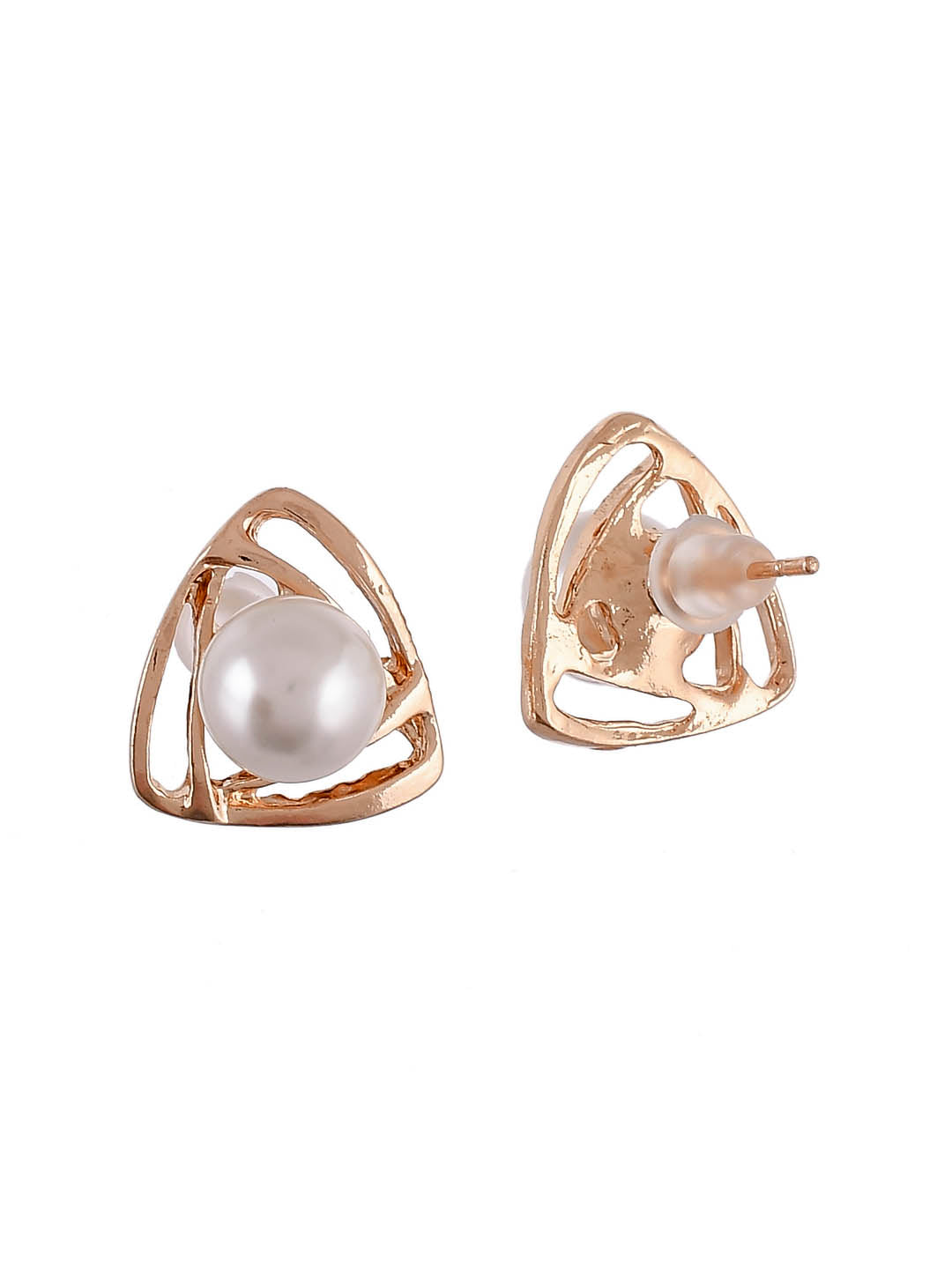 Gold Plated Pearl Small Stud Earrings