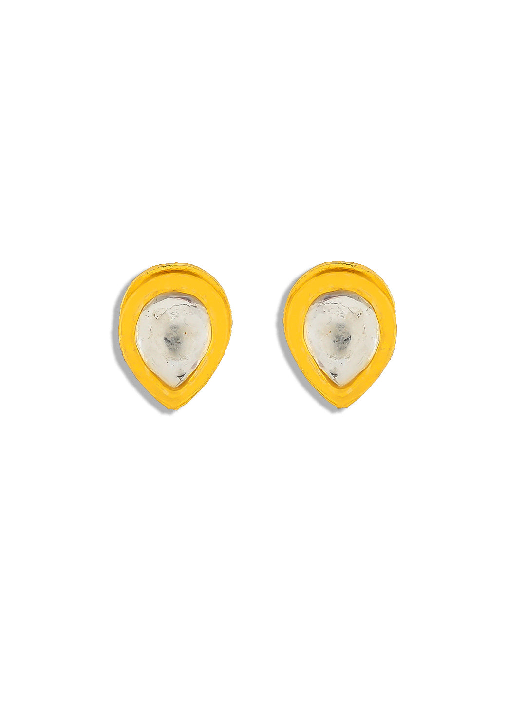 Classic Antique Kundan Gold Plated Studs Earrings For Girls Women