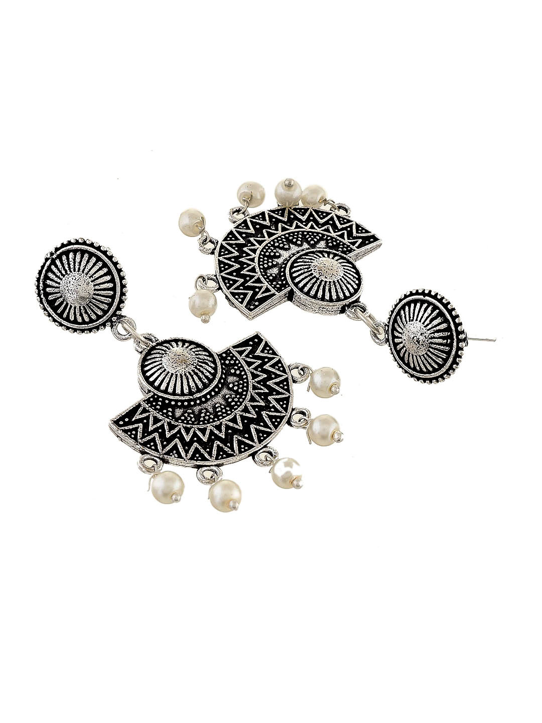 Antique Jewelry Oxidised Drop Earrings For Women