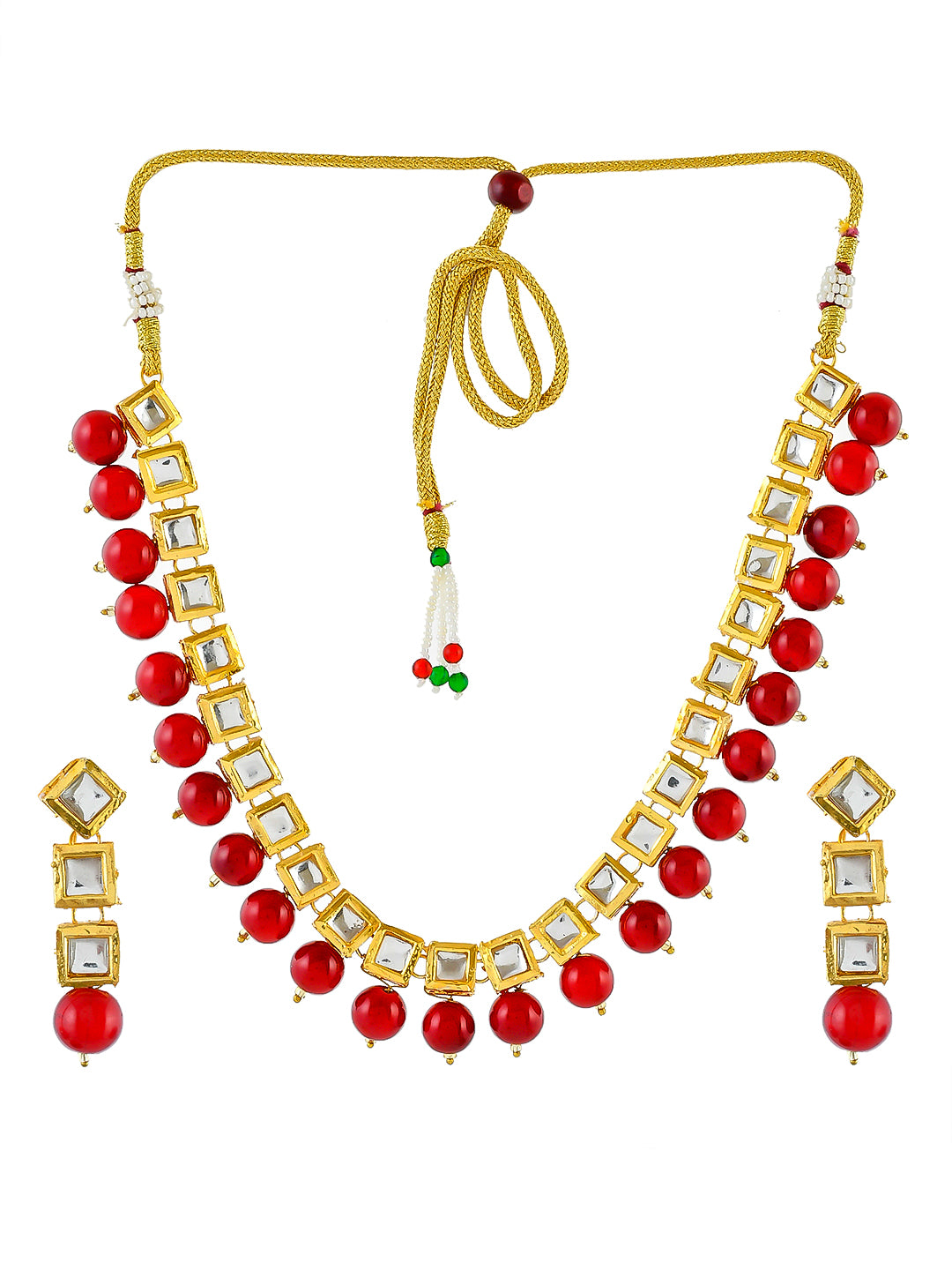 Everstylish Gold Plated Kundan Traditional Necklace Set For Women