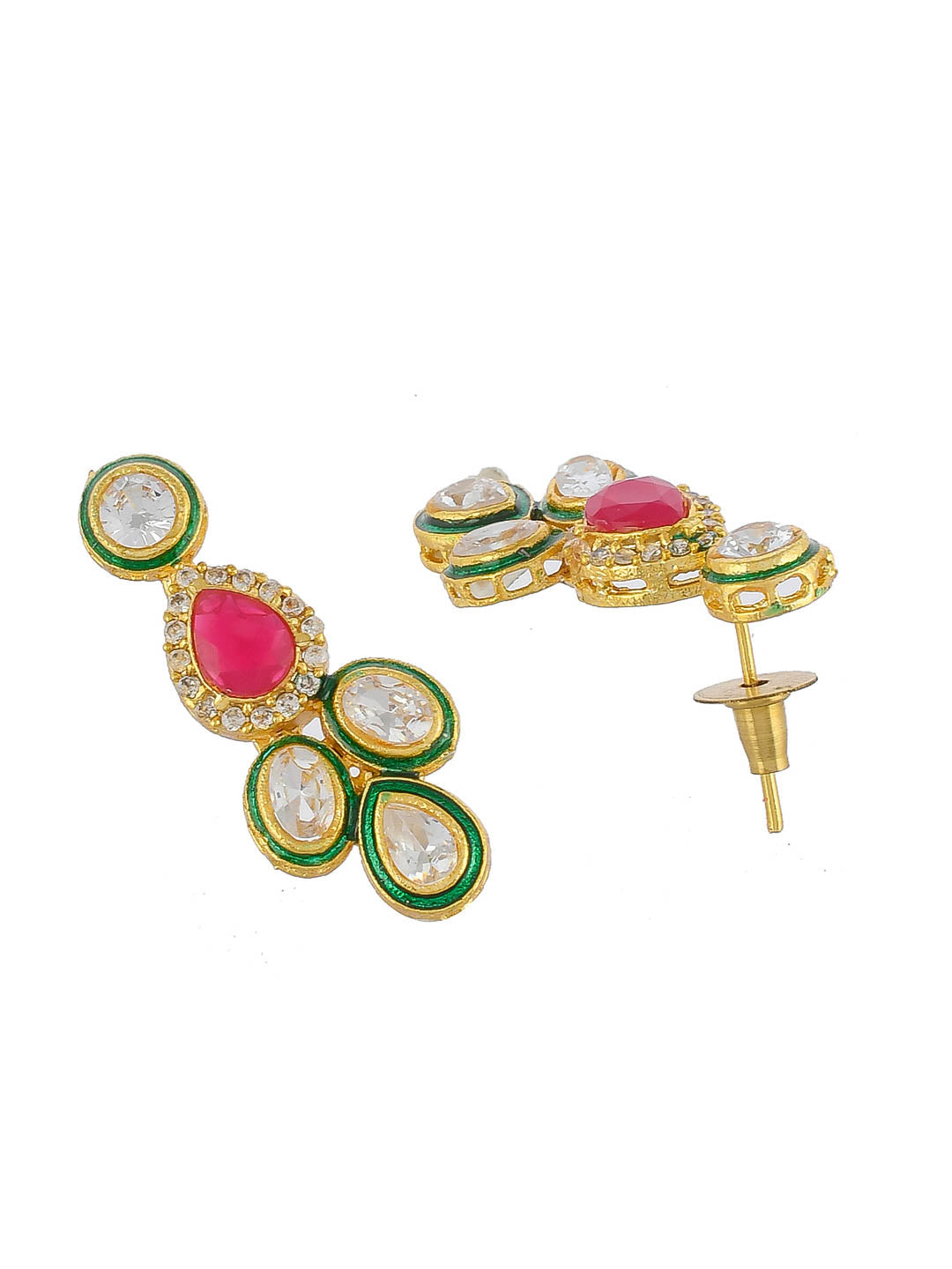 Indian Ethnic Gold Kundan Choker Necklace Set For Women Girls