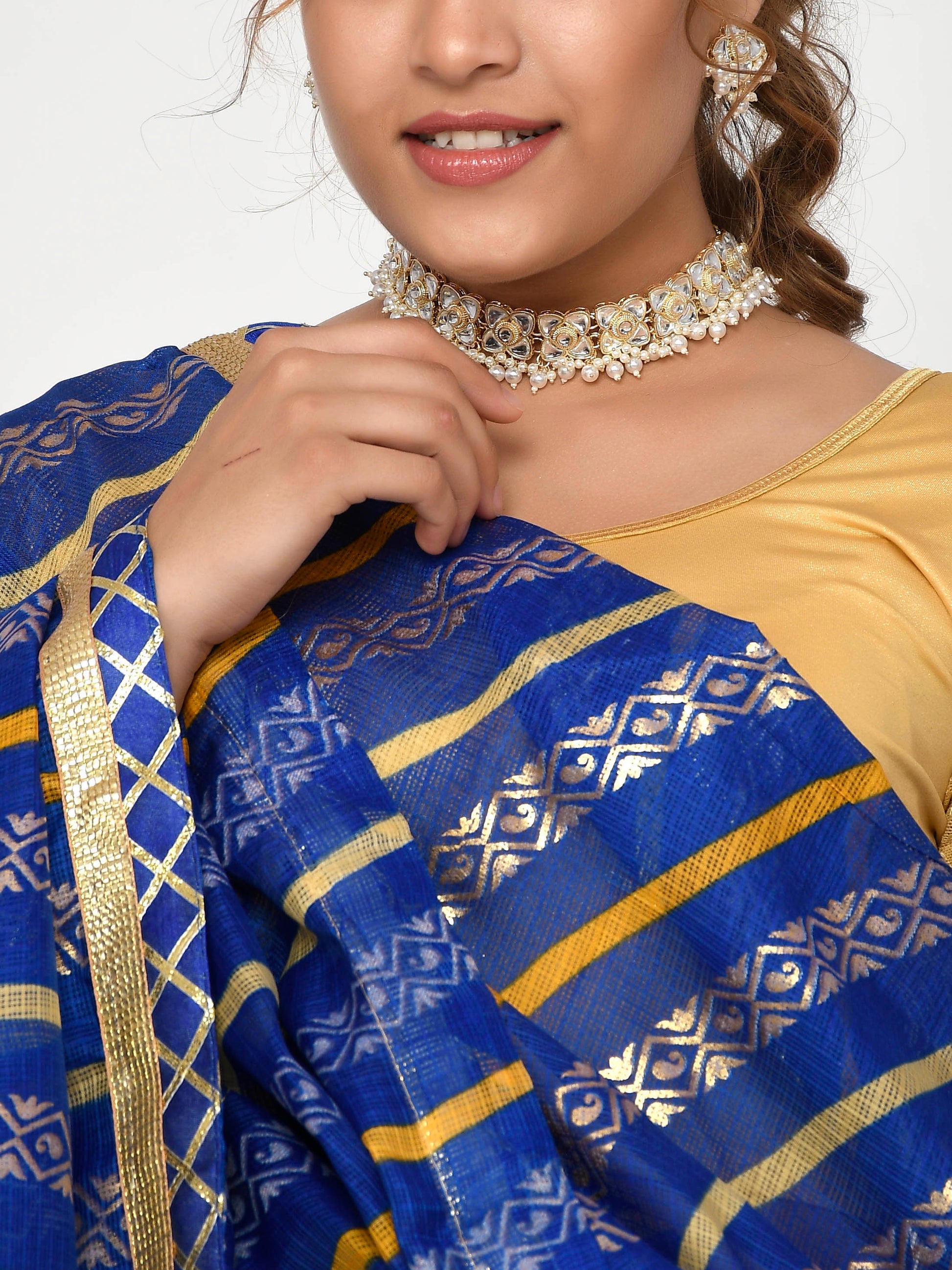 Netra Kota Doriya Lehanga With Dupatta And Unstitched Blouse