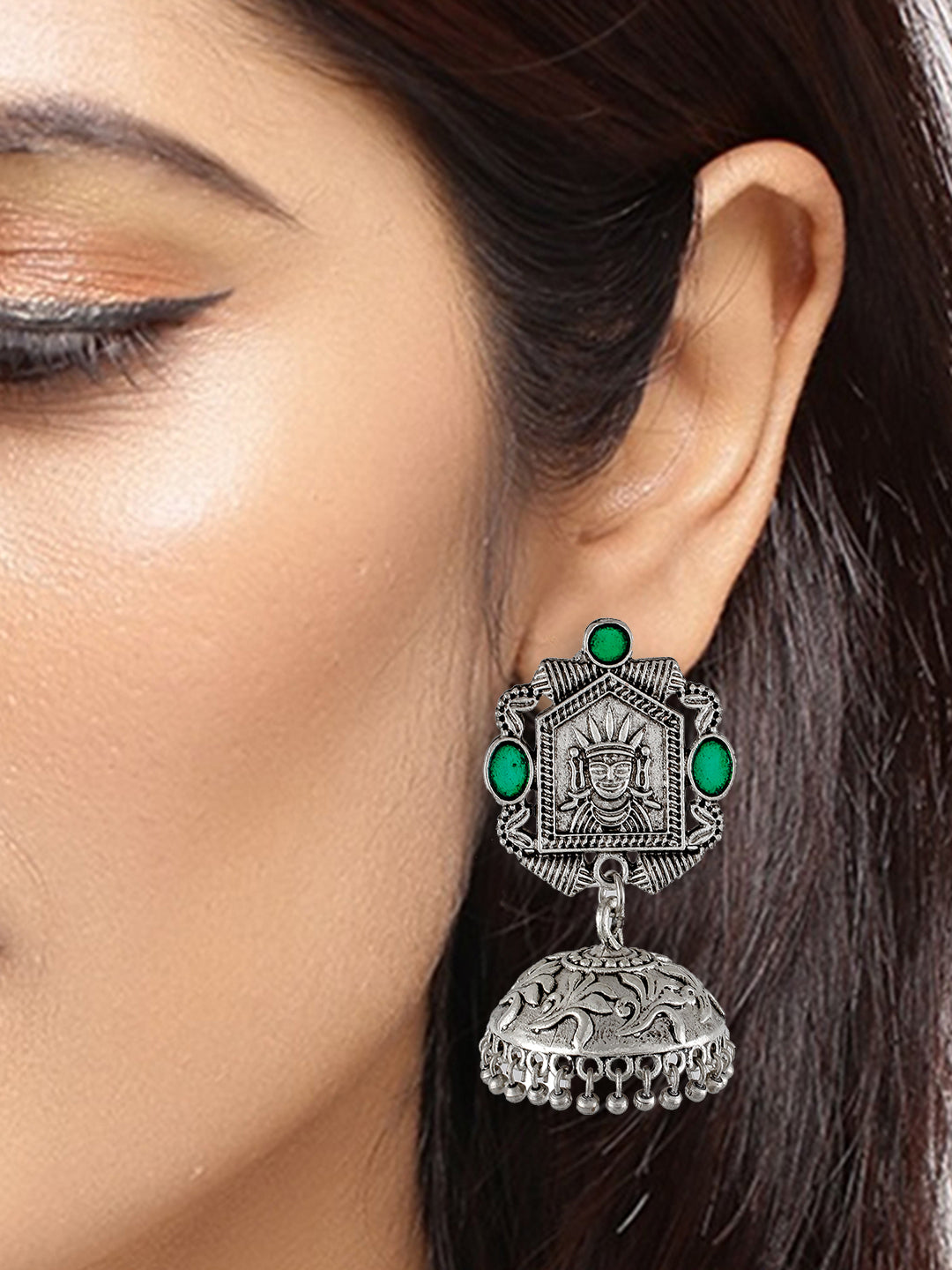 Buy online Gold Plated Polki Studded Pearl Drops Jhumka Earrings from  fashion jewellery for Women by Saraf Rs Jewellery for ₹1499 at 69% off |  2024 Limeroad.com