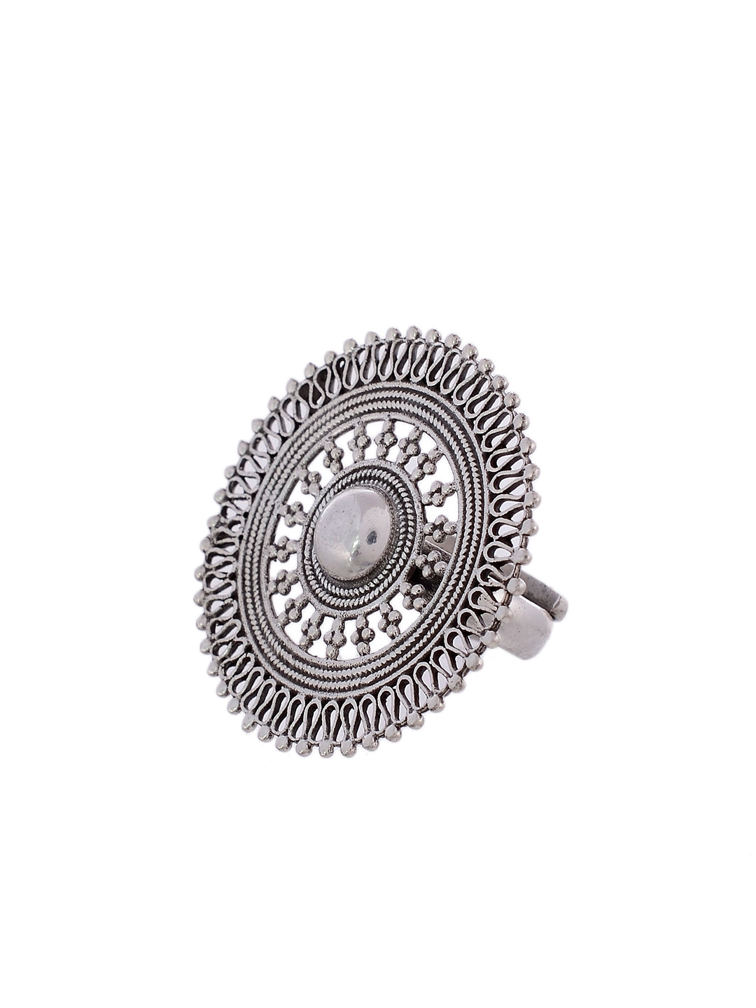 Women Silver Plated Handcrafted 92 5 Sterling Silver Oxidised Ring