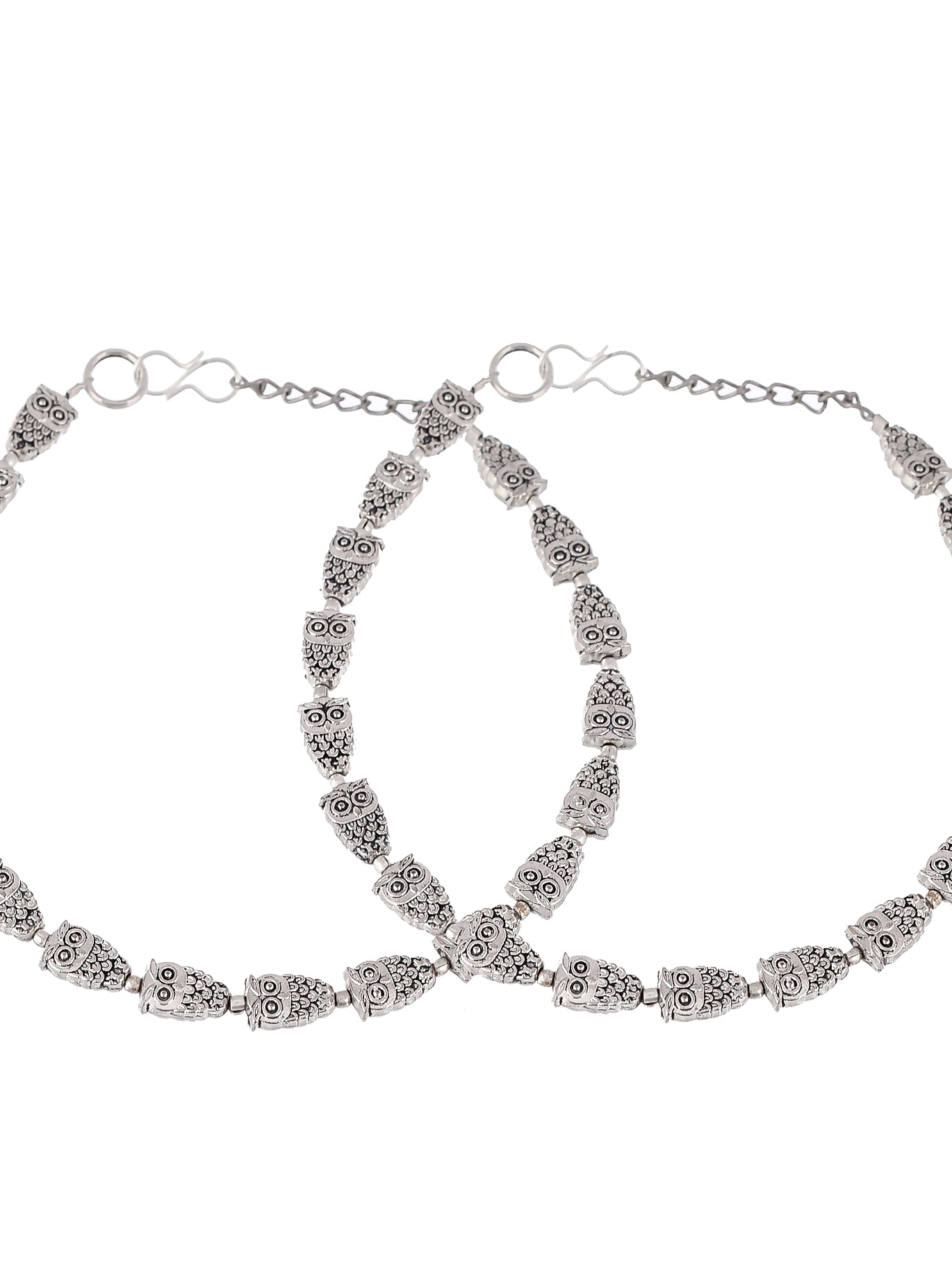 Chain Anklet with Silver Plated Owl
