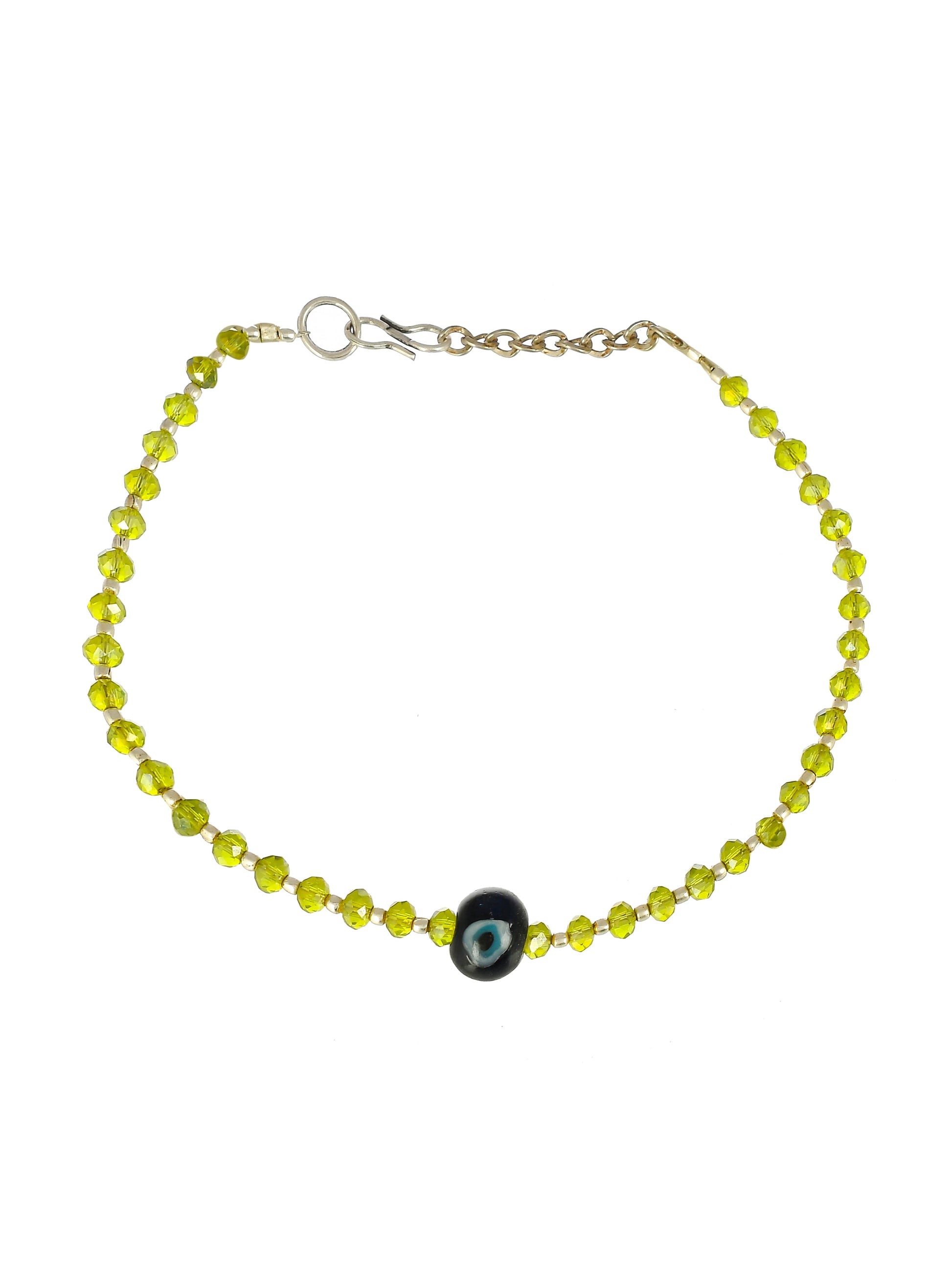 Lemon Beads Evil Eye Chain Beach Anklet