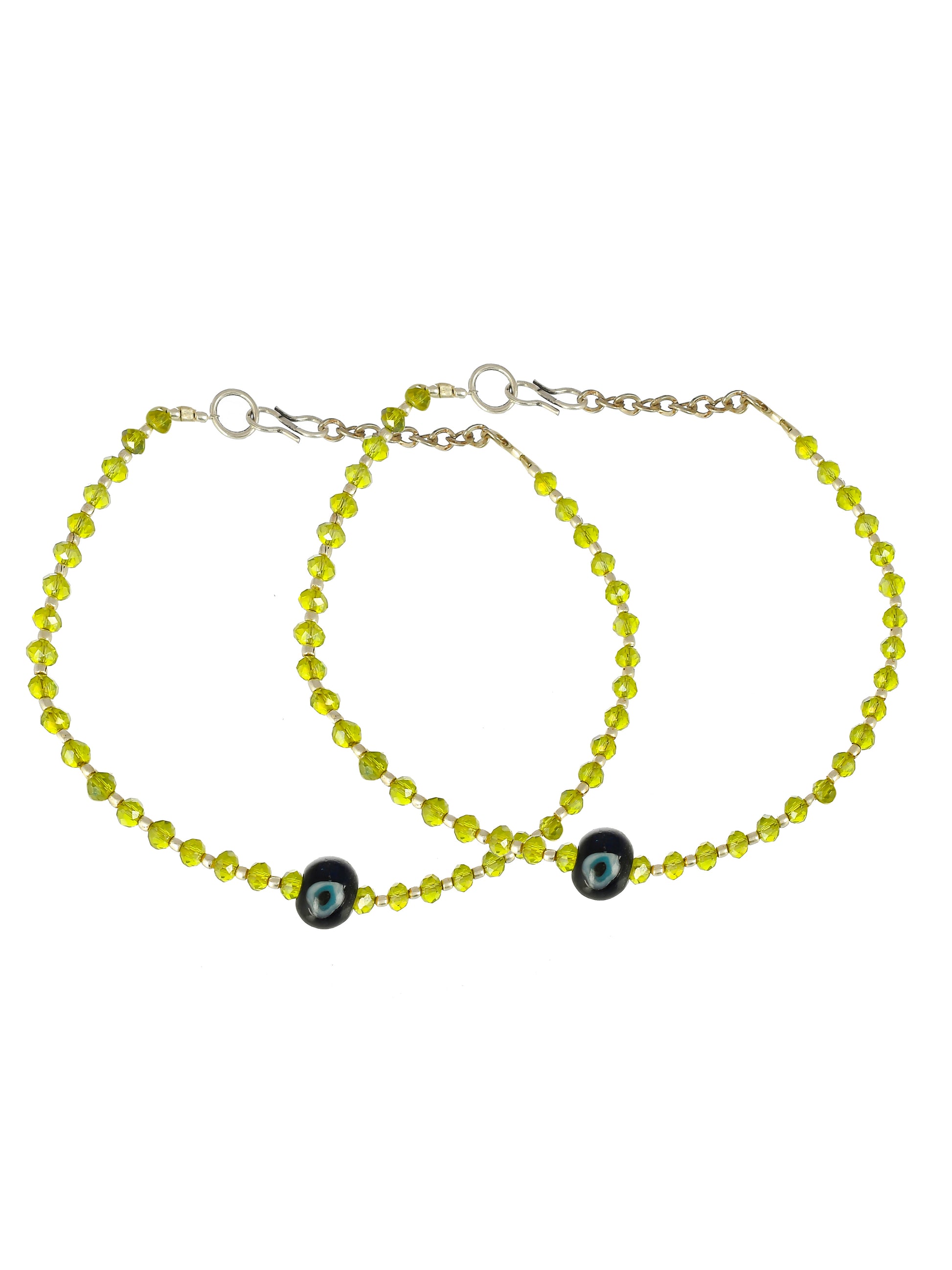 Lemon Beads Evil Eye Chain Beach Anklet