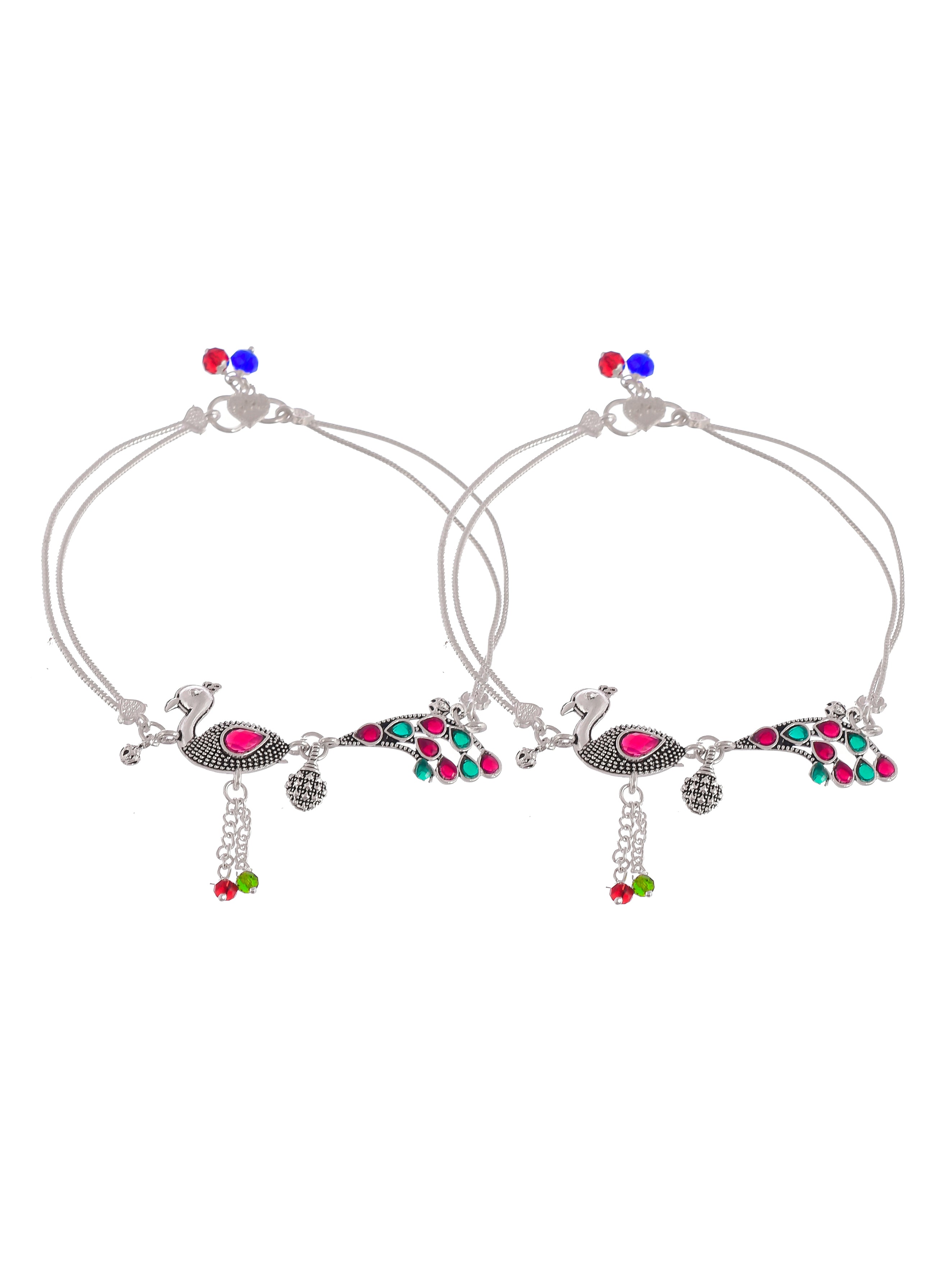 Peacock hot sale design anklet