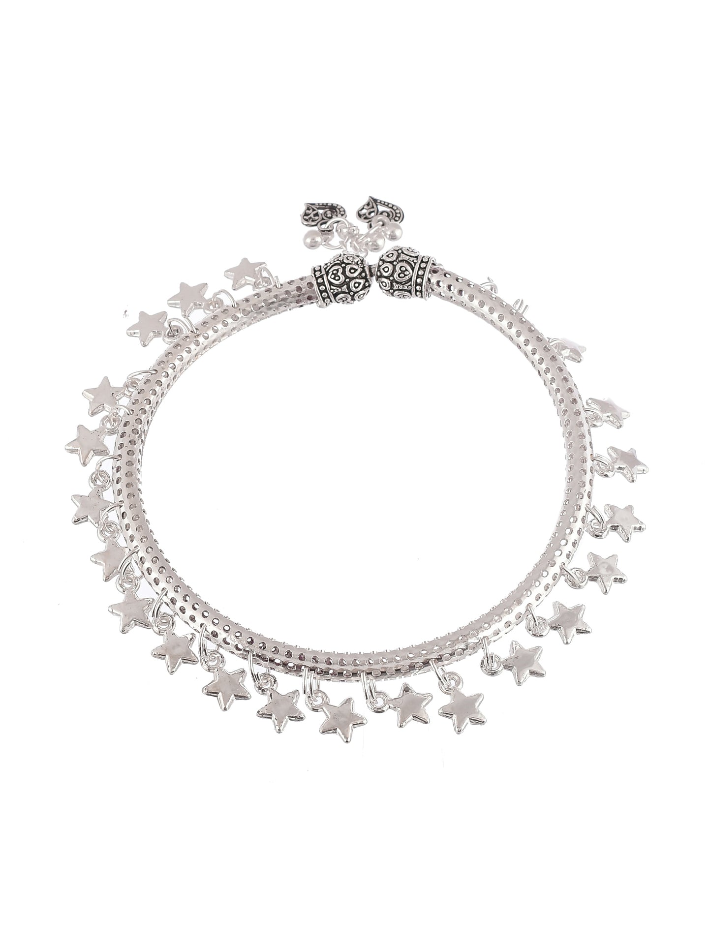 Star charm Silver plated kada anklet