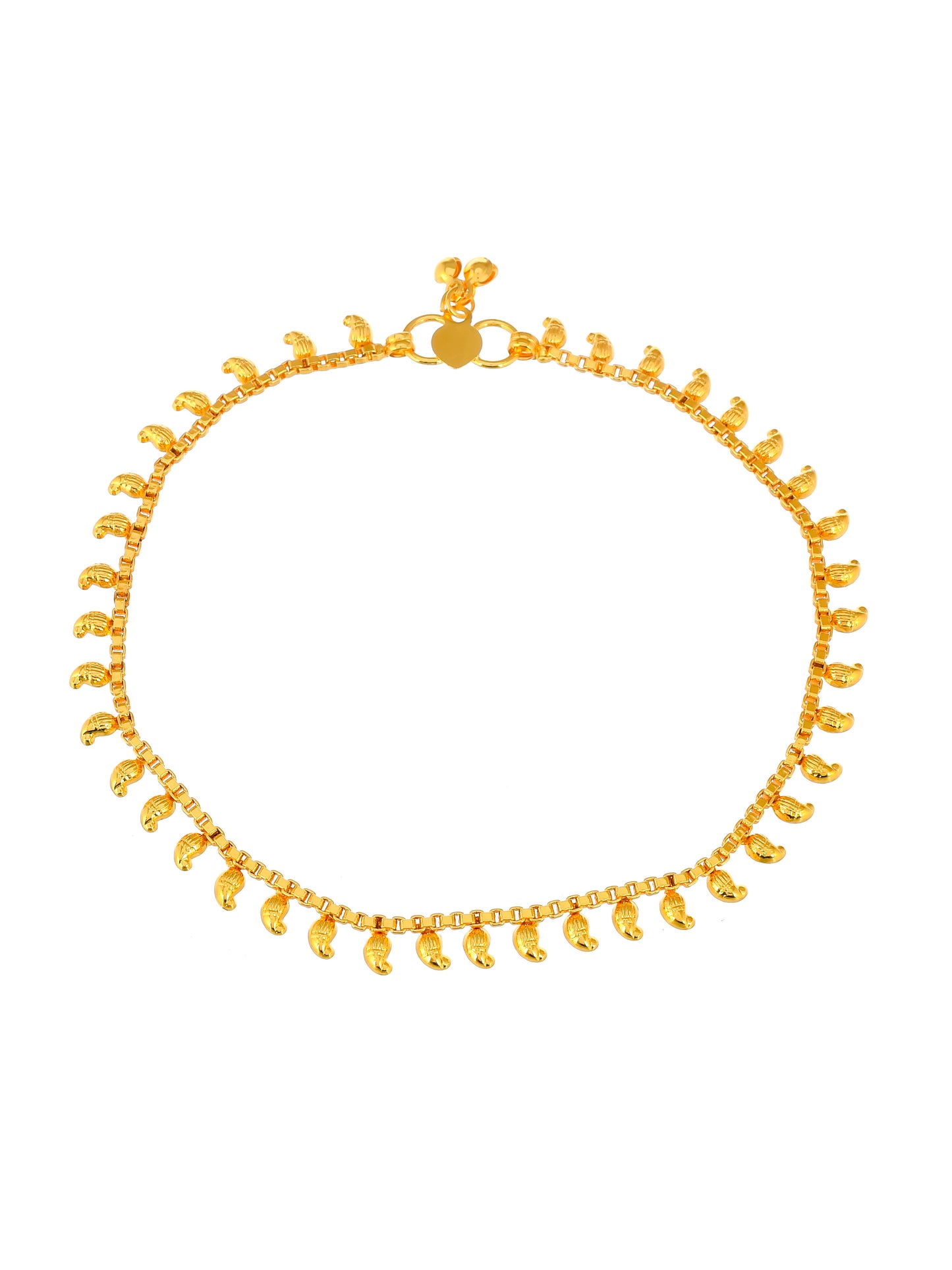 Gold Plated Mango Chain Anklet