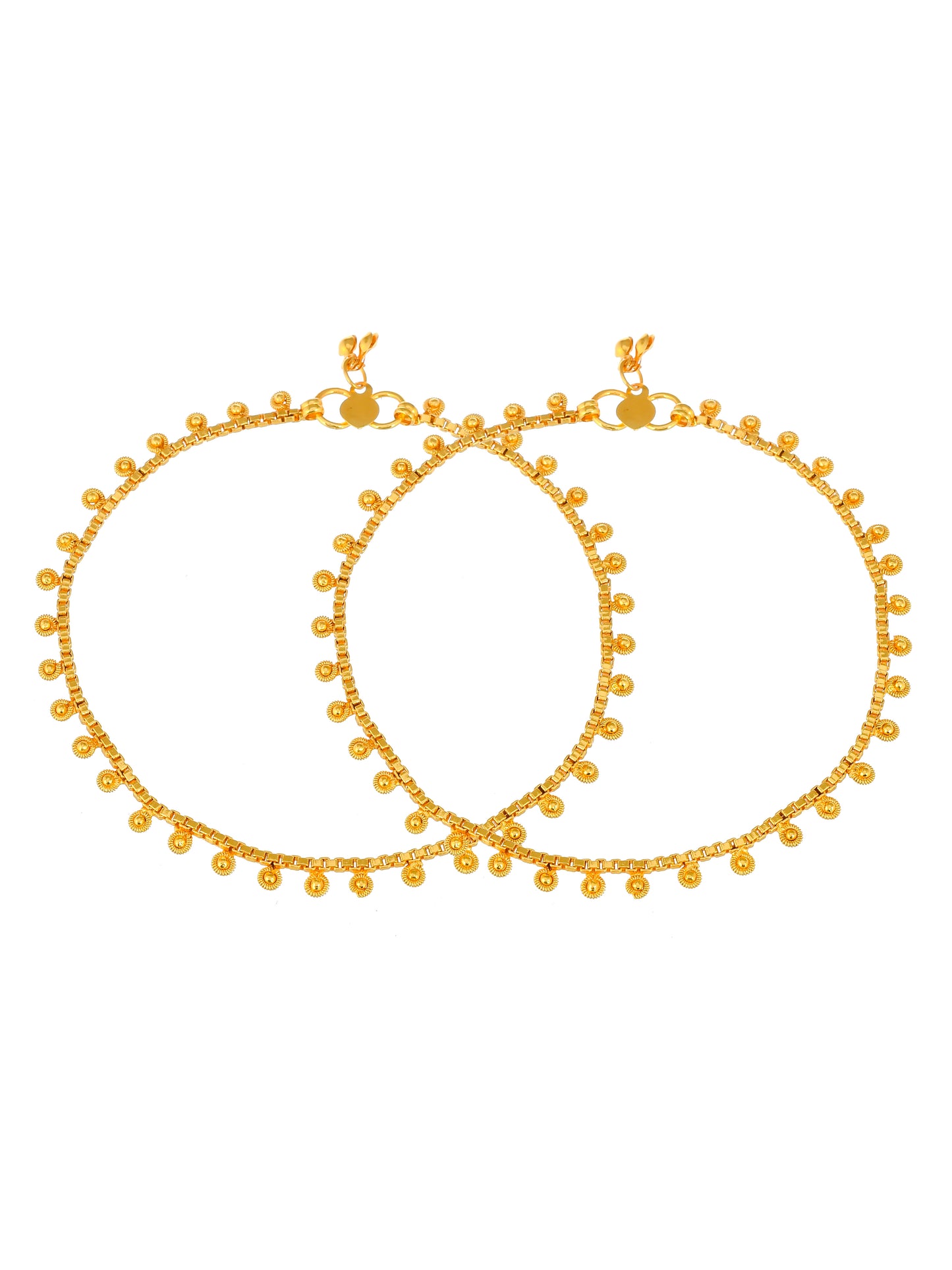 Gold Plated Floral Chain Anklet