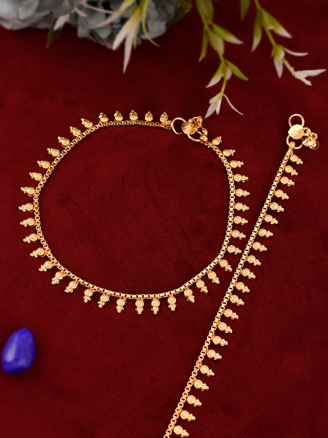 Gold plated anklets online shopping online