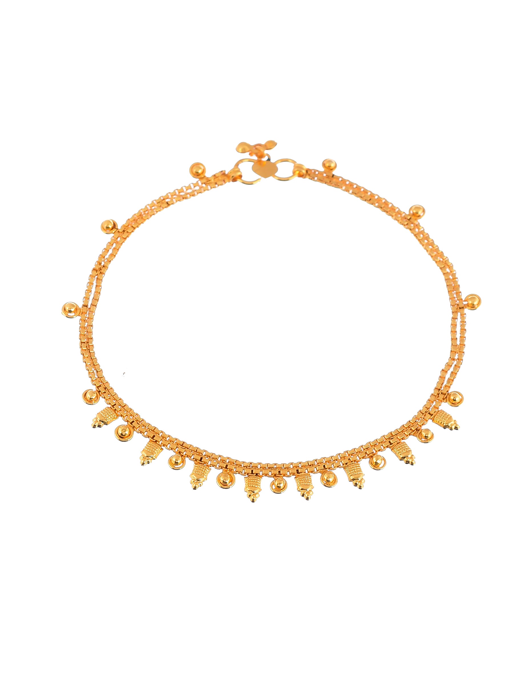 Unisex Golden Delicate Chain Payal Anklet