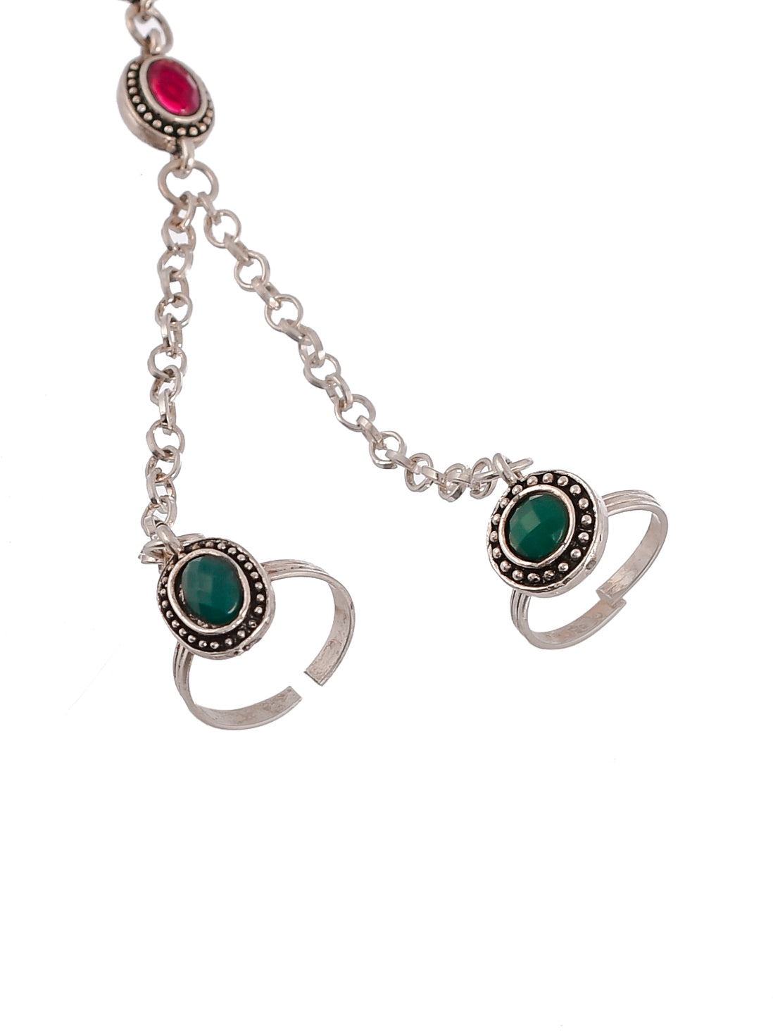 Traditional Anklet with attached double toe rings
