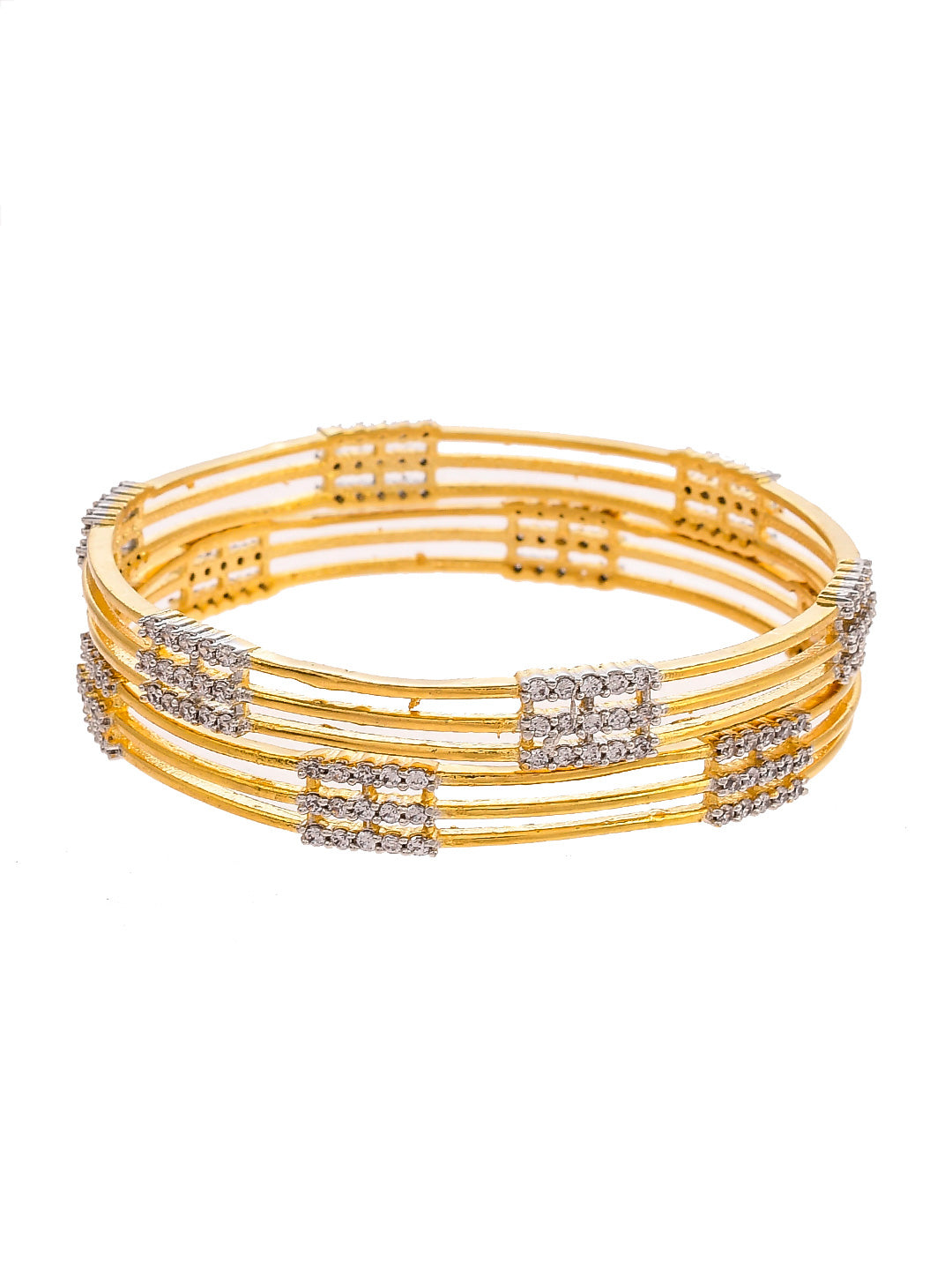 Set Of 2 Gold Plated Ad Bangles