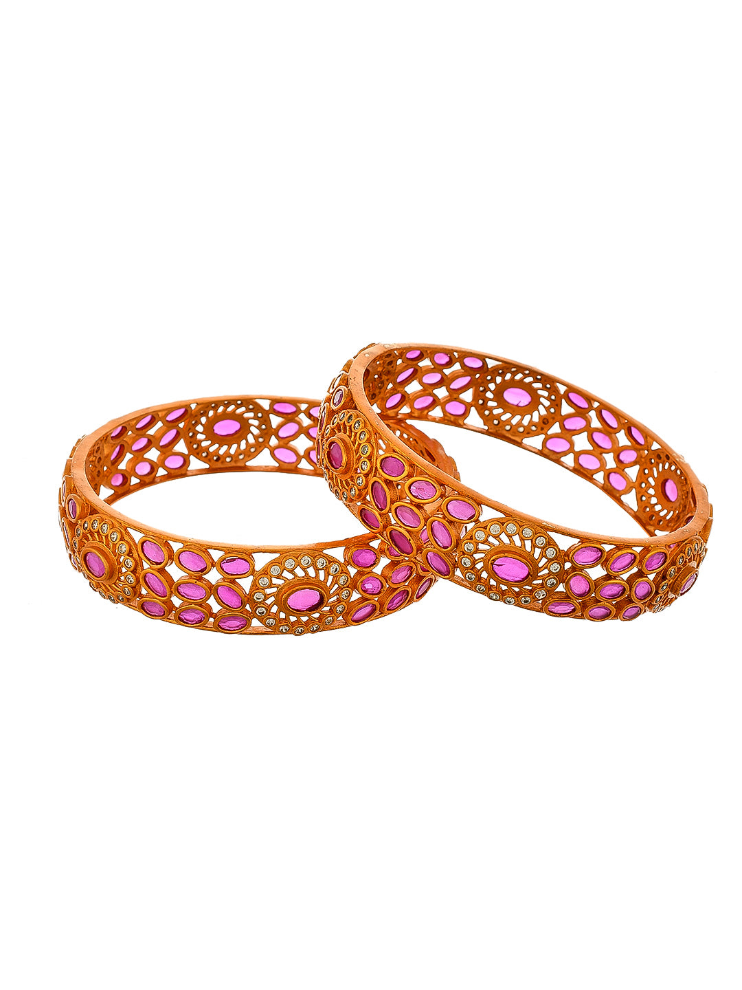 Gold Plated Handcrafted Kada Bangles