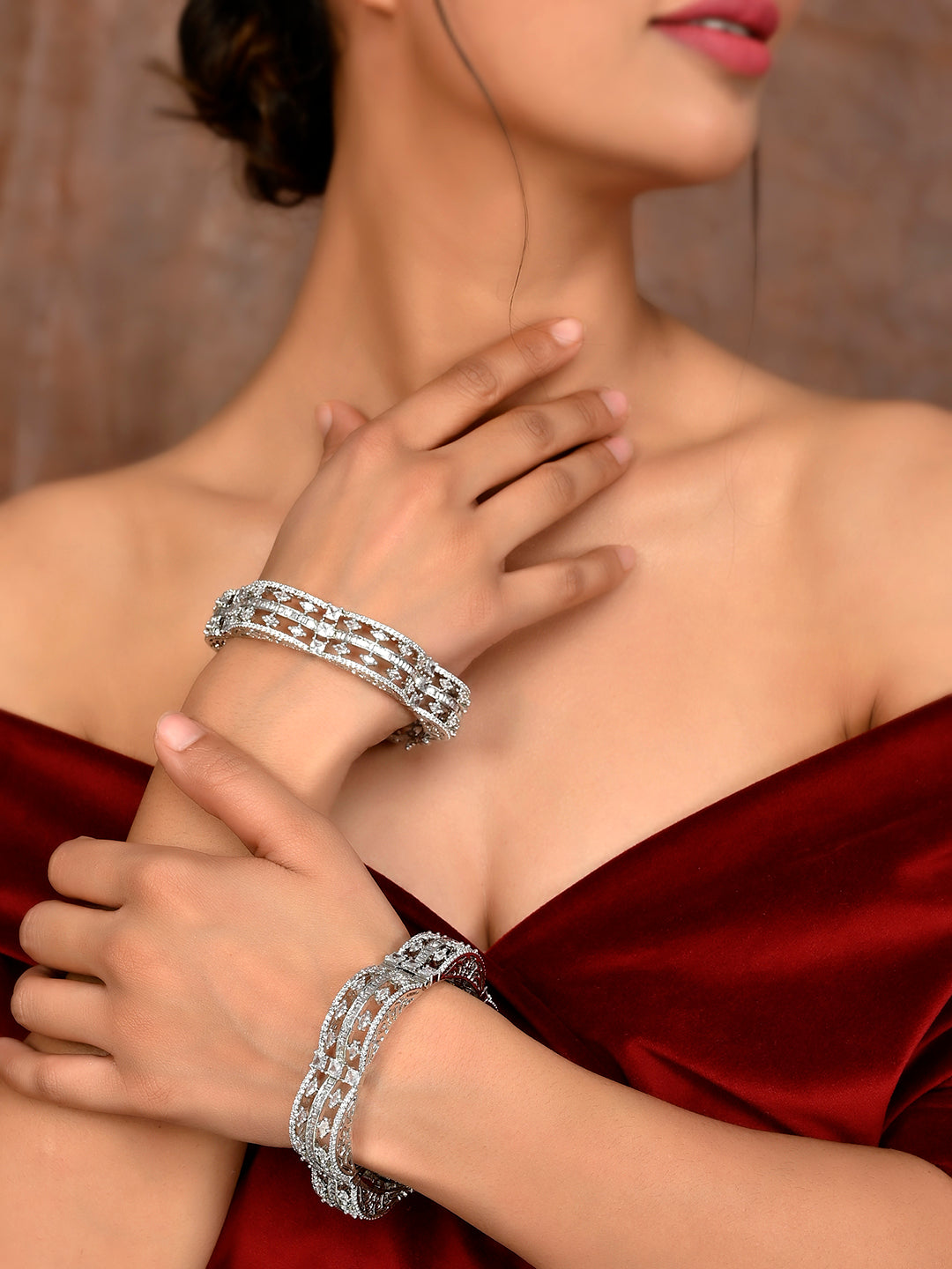 Hyde Park Collection 18K White Gold Diamond Bracelet-35668 - Hyde Park  Jewelers