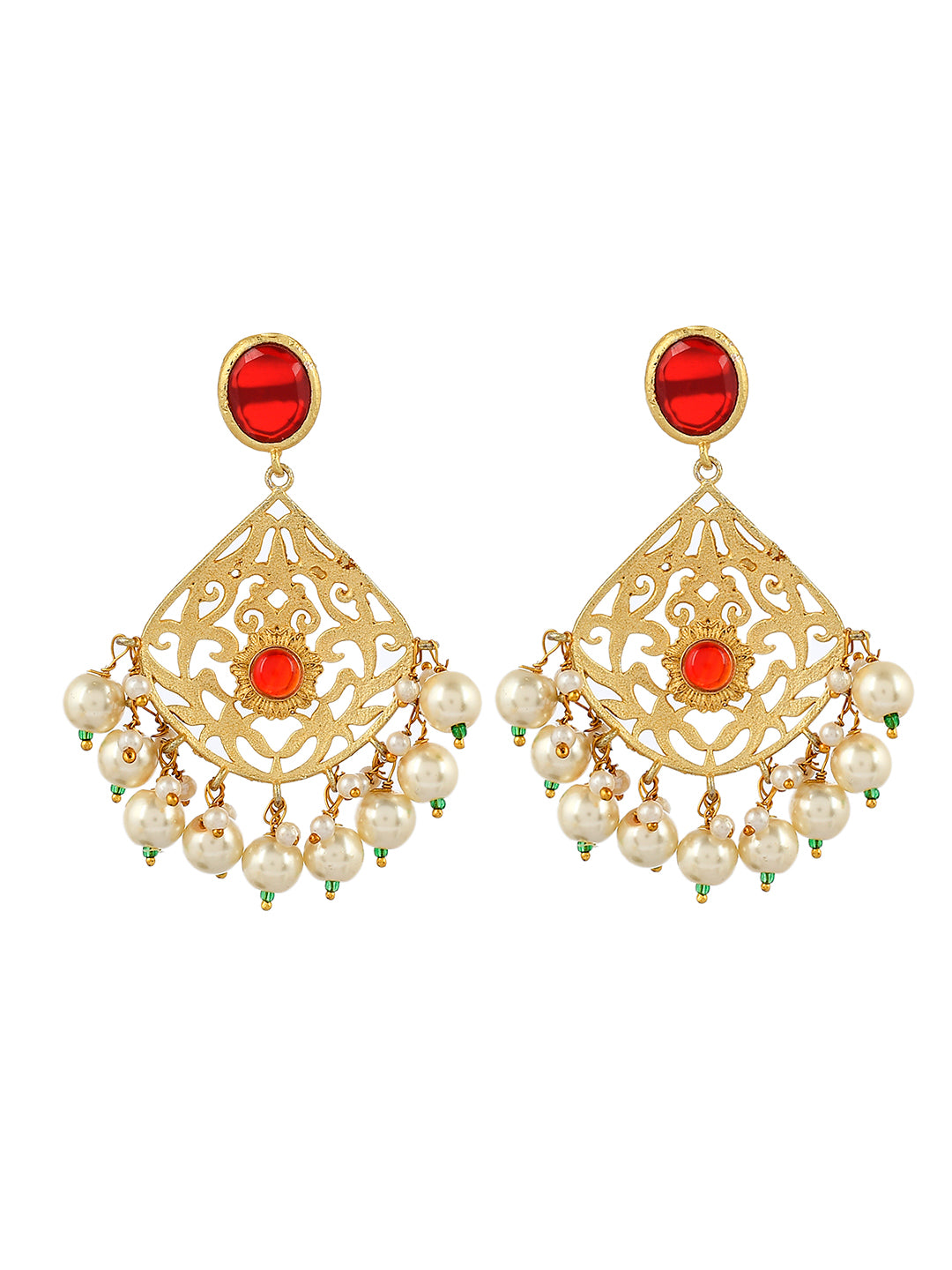 Buy Red Pale Blue Drop Dangler Earrings for Women Online at Ajnaa Jewels |  450251