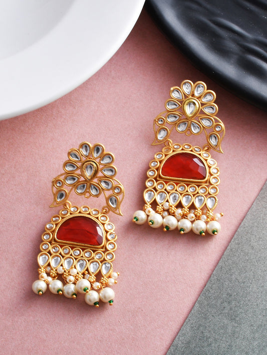Kundan Long earrings