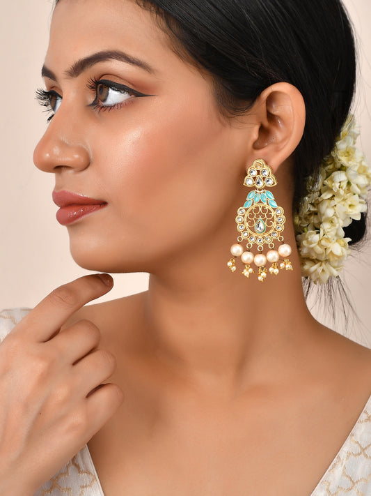 Kundan Minakari Chandbali Earrings for Women Online