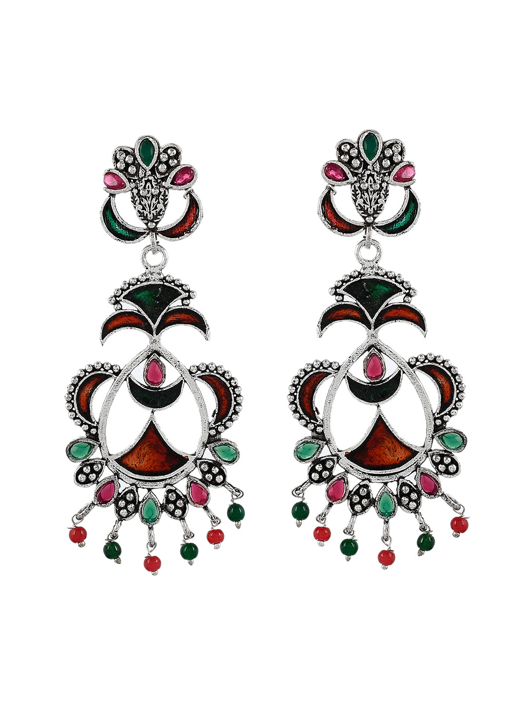 925 sterling silver hamdmade hook earrings, fabulous hanging pretty bells  drop dangle earrings tribal ethnic jewelry from India s1084 | TRIBAL  ORNAMENTS