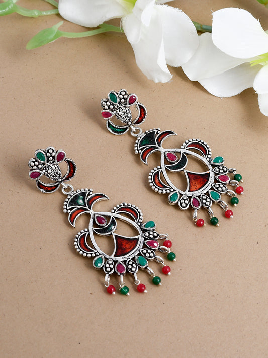 Indian Ethnic Tribal Oxidized Drop Earrings for Women Online