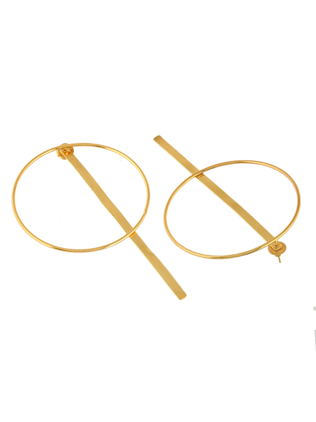 Contemporary Gold Plated Circle Of Life Earrings For Girls