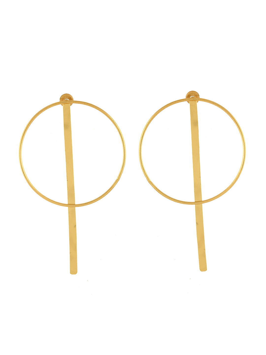 Contemporary Gold Plated Circle Of Life Earrings For Girls