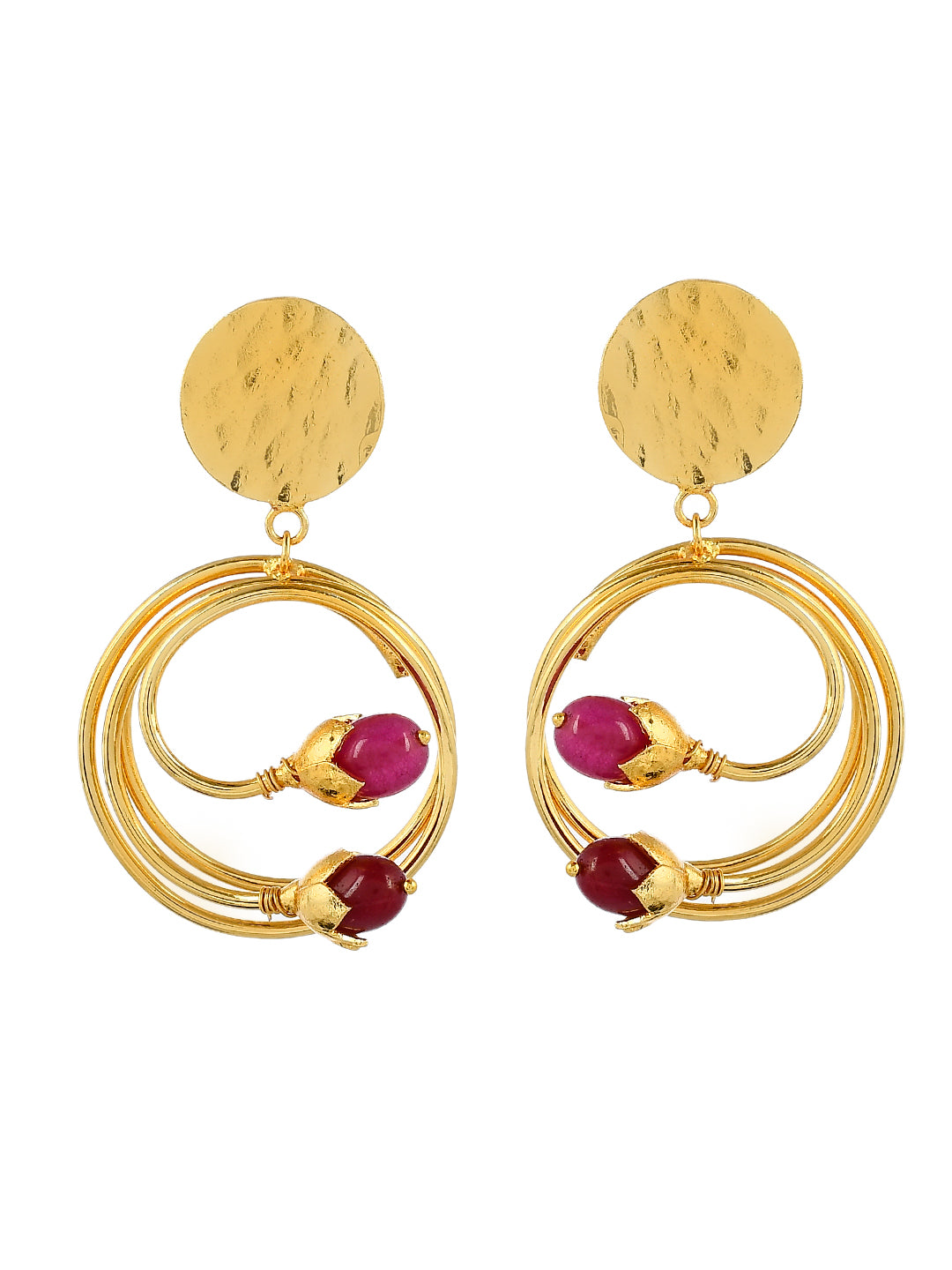 Gold Plated Contemporary Earrings For Women
