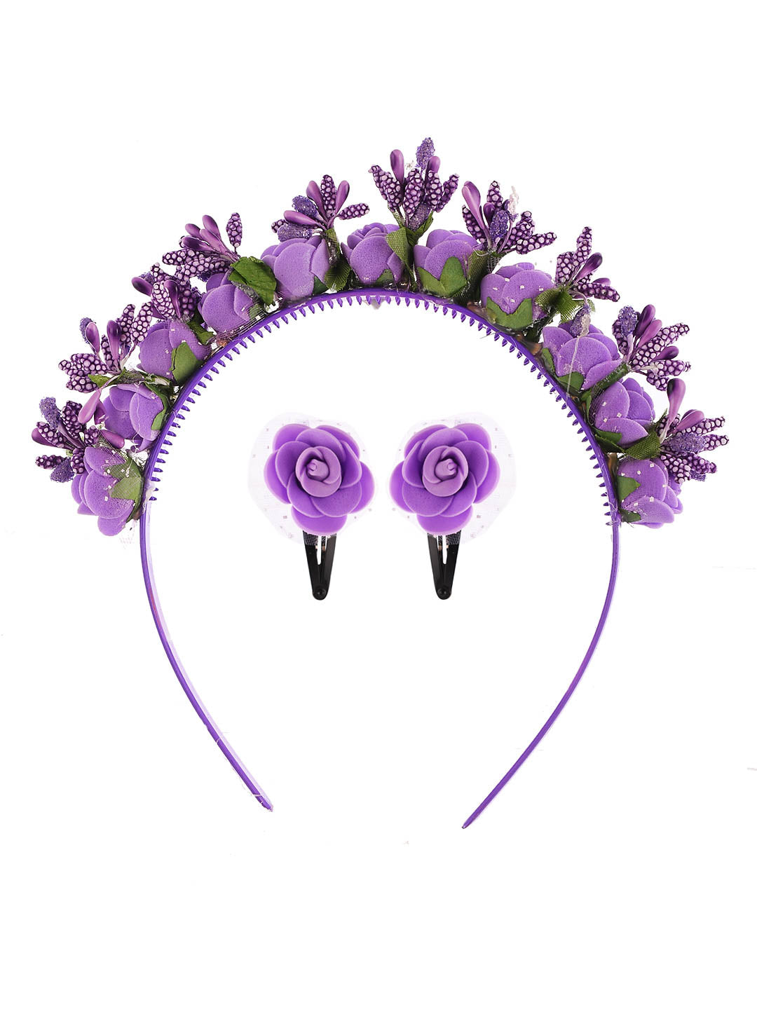 Violet Tiara Hairband With Tic Tac Hairpin Accessory