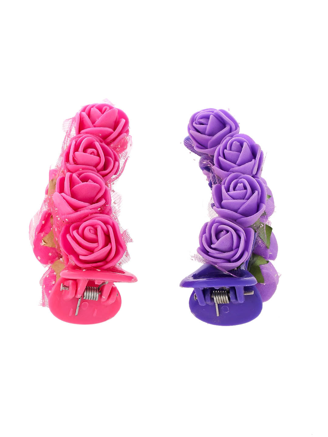 Pink Purple Set Of 2 Embellished Claw Clip