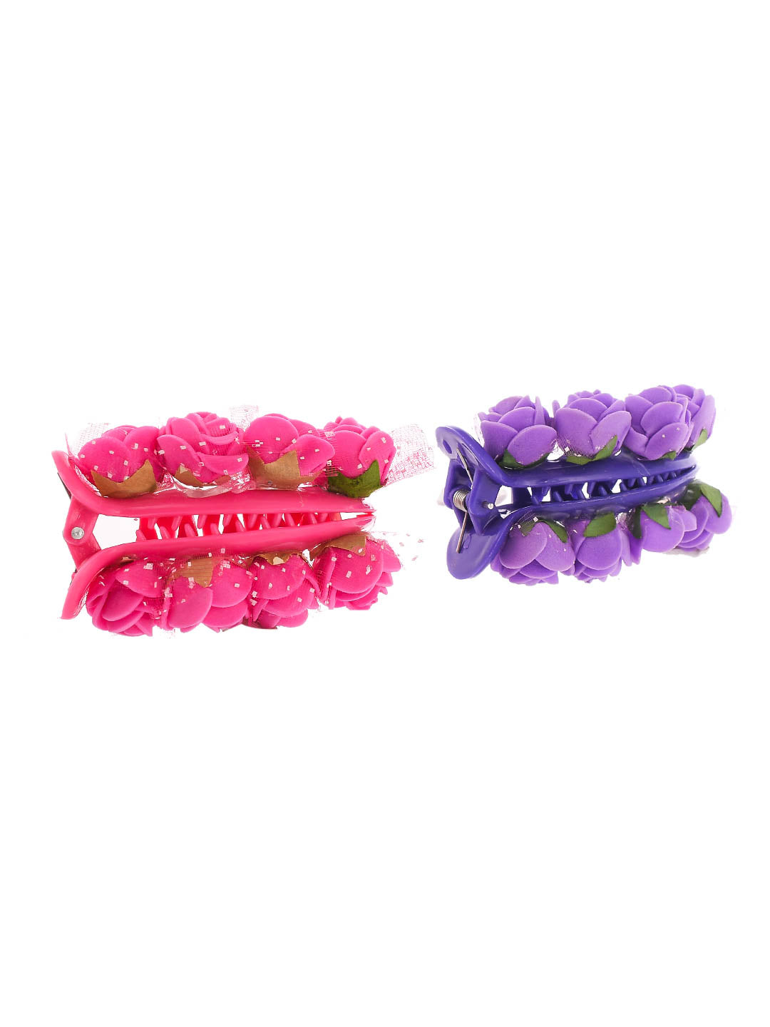 Pink Purple Set Of 2 Embellished Claw Clip
