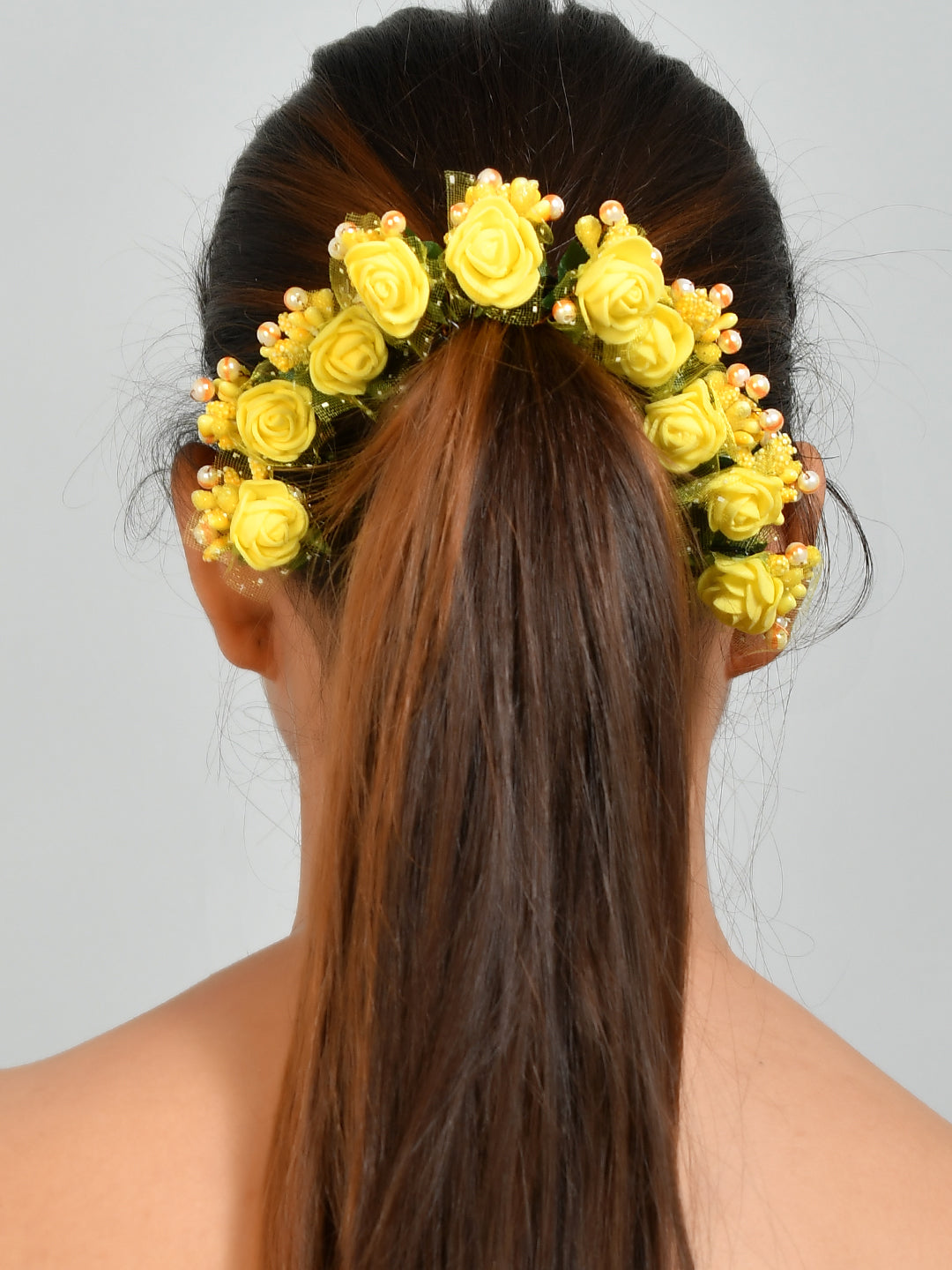 Yellow Flower Juda Pin Hair Accessory