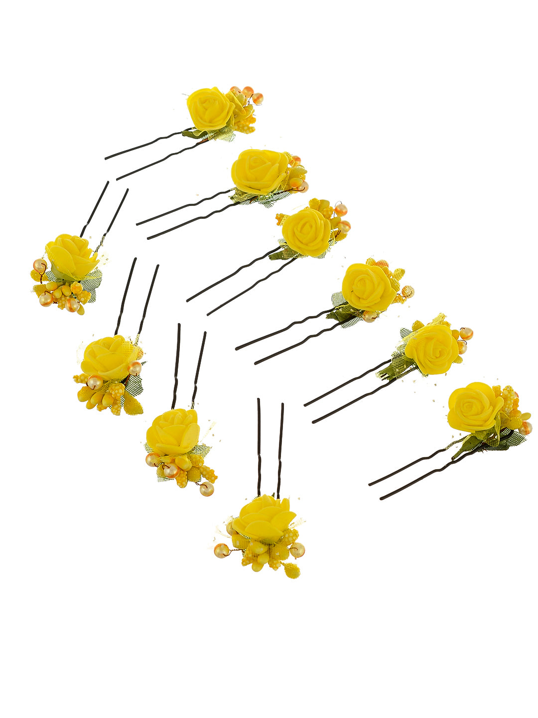 Yellow Flower Juda Pin Hair Accessory
