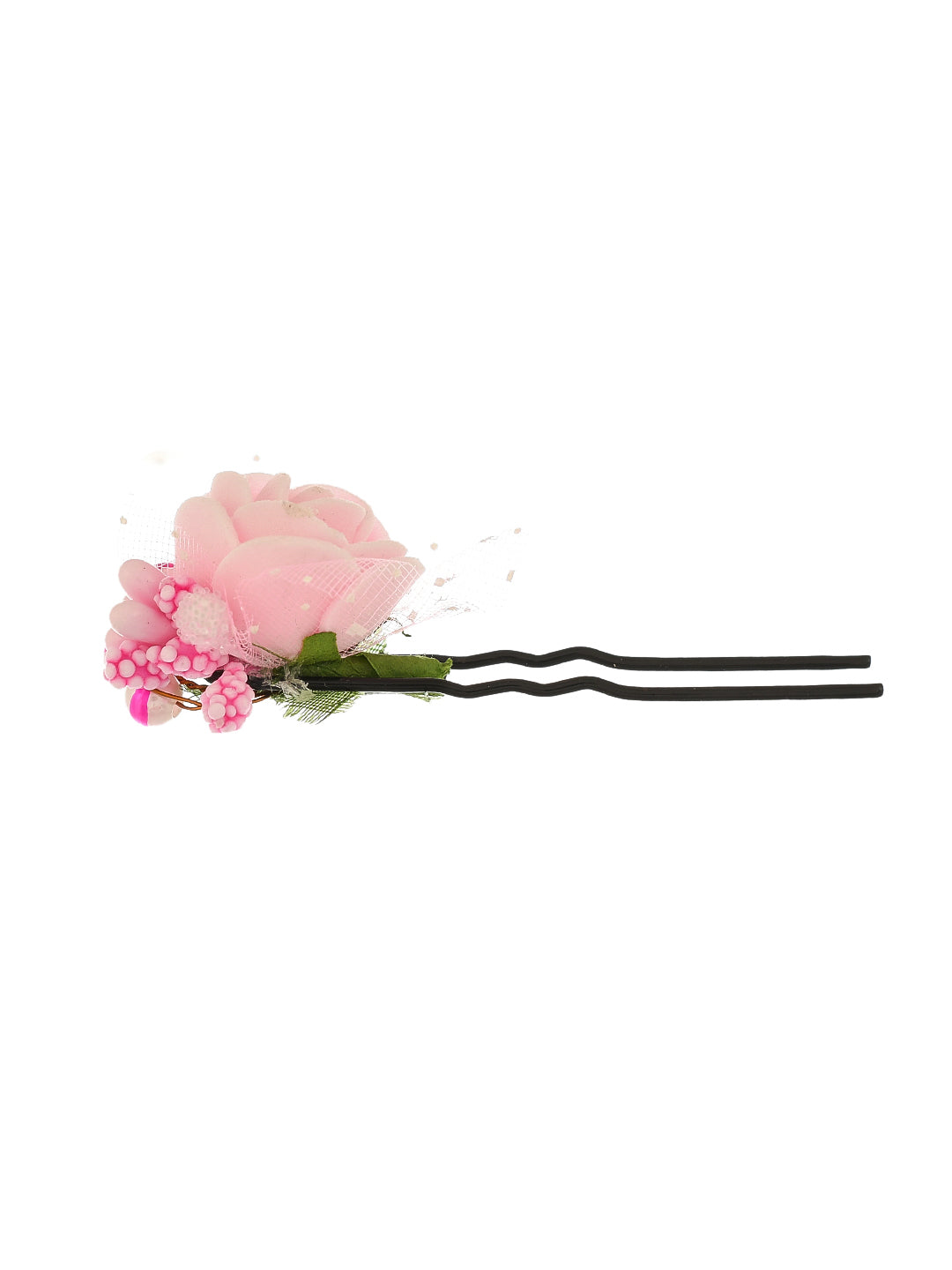 Buy Baby Pink Lace Flower Juda U Pin Hairbun Accessory for Women Online at  Silvermerc