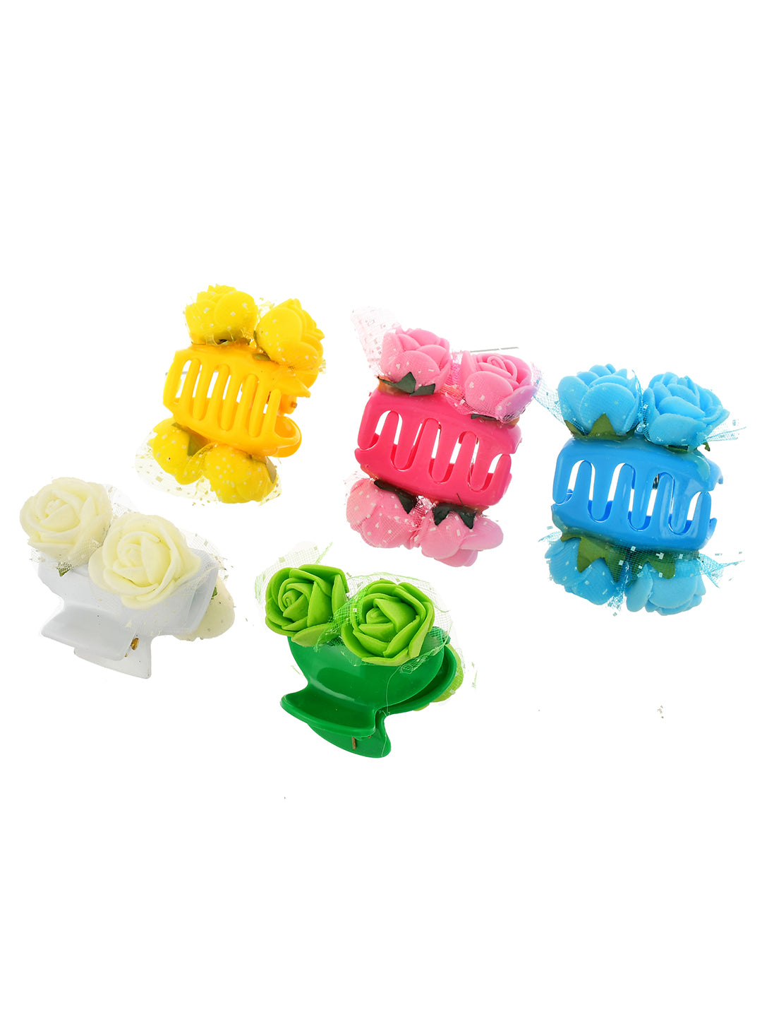 Colorful Floral Hair Claw Clip Hairpin Combo