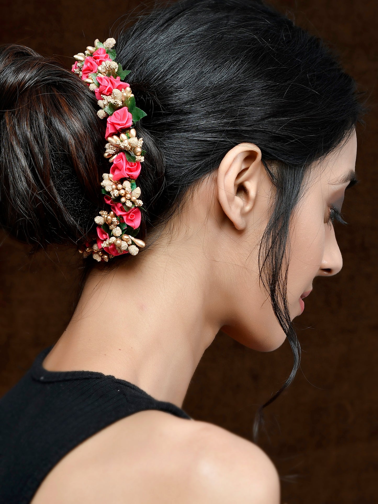 Women Red & Gold Toned Juda Hair Accessory Set Online