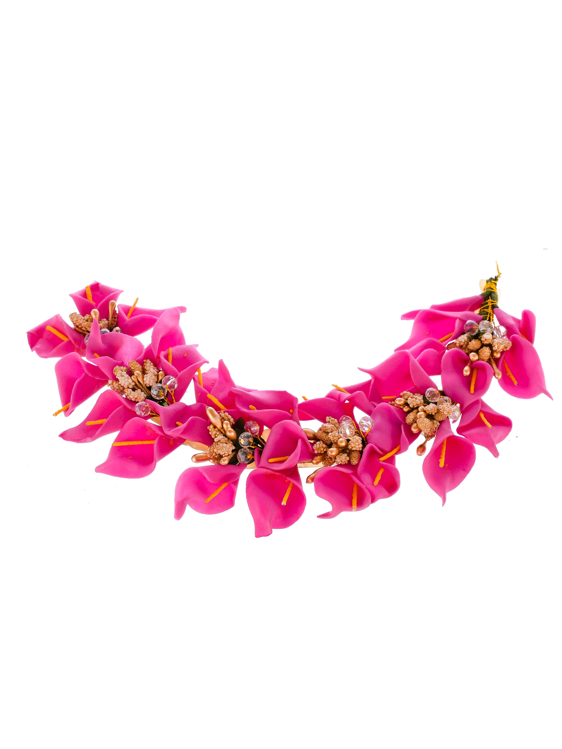 Women Pink Colored Embellished Hair Accessory