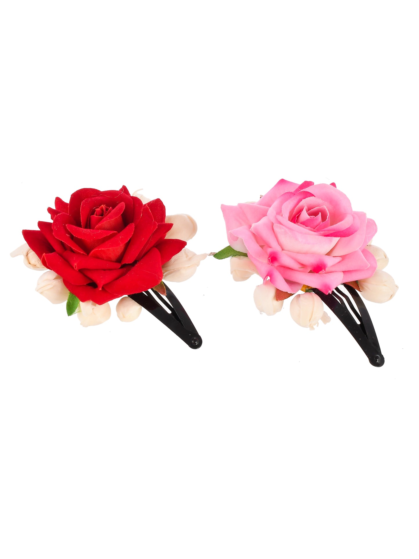 Set Of 2 Red Pink Tic Tac Hair Clip