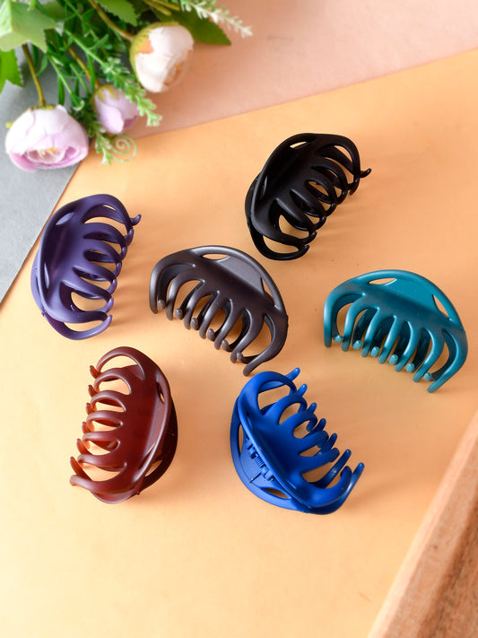 Set of 6 Multi Coloredclaw Clips - Hair Accessories for Women Online
