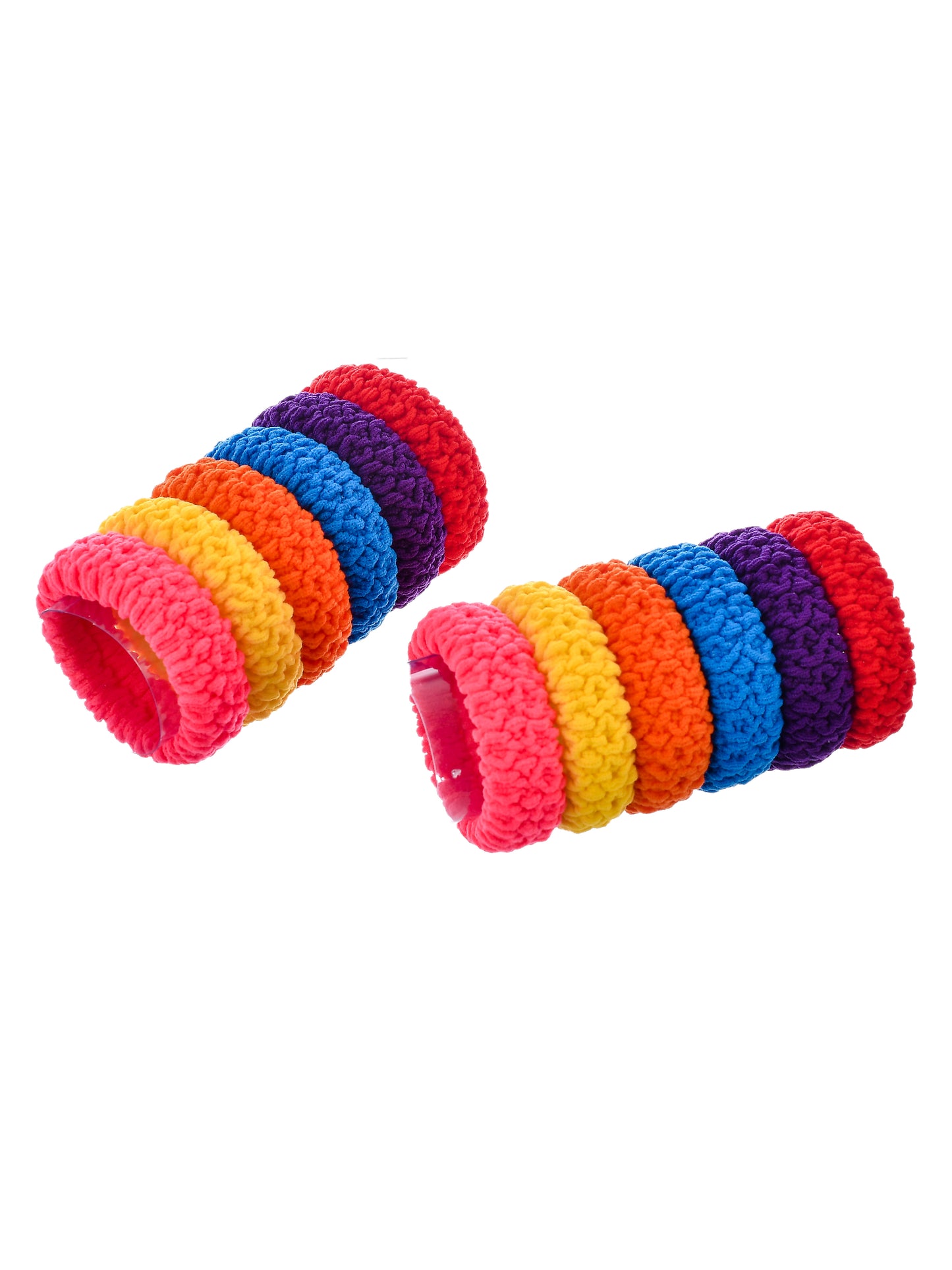 Set Of 12 Multi Colored Ponytail Holders