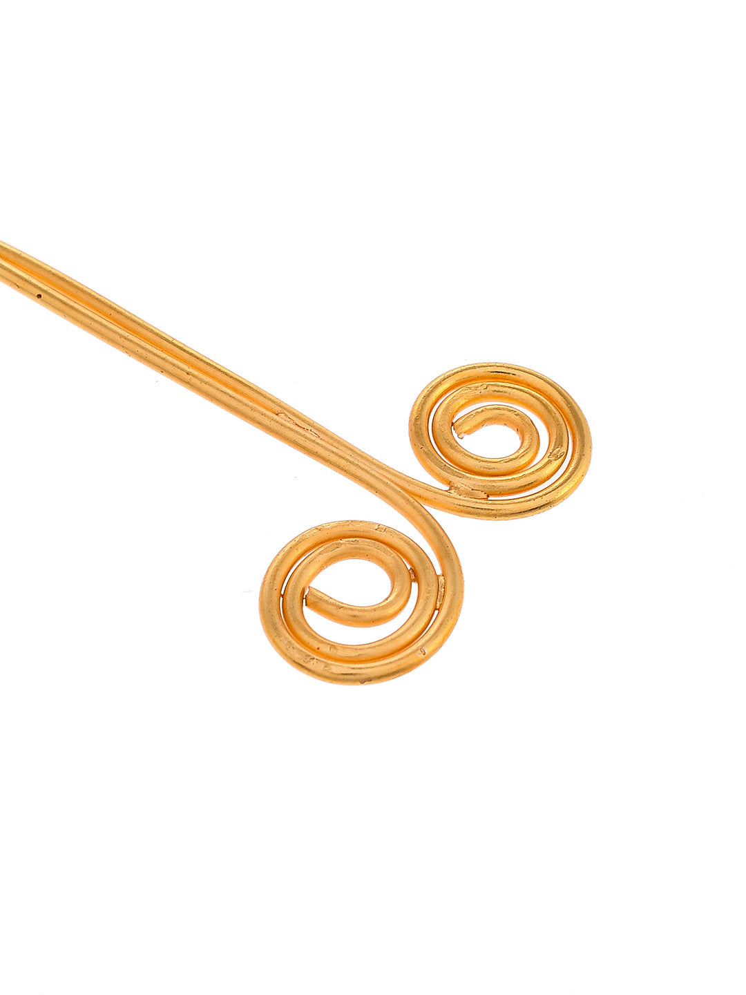Gold Plated Metallic Spiral Hair Stick