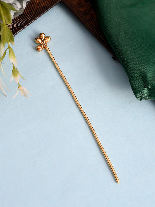 Gold Plated Ghungroo Beads Hair Stick for Women Online