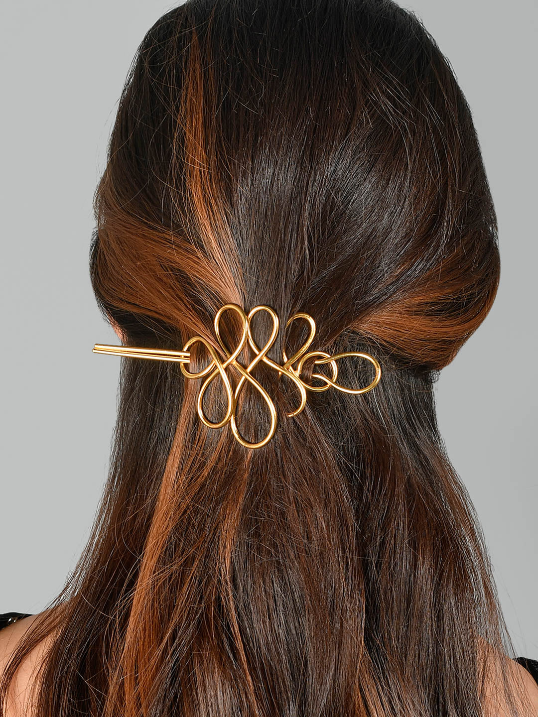 Gold Plated Celtic Infinity Hair Bun Cover Accessory for Women Online