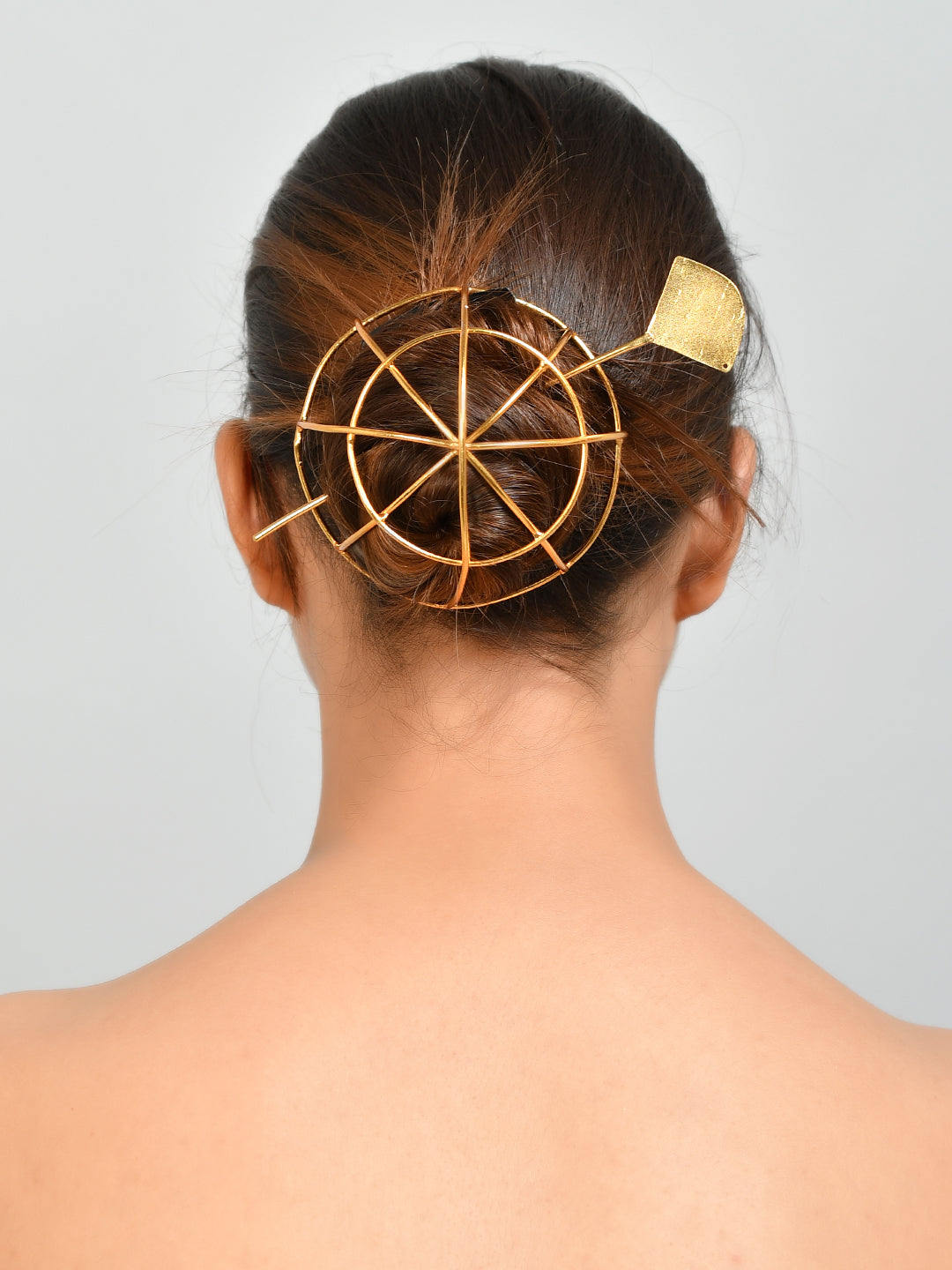 Buy Gold Plated Hair Bun Cage Cover Accessories for Women Online