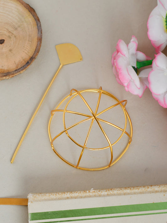 Gold Plated Hair Bun Cover Accessories
