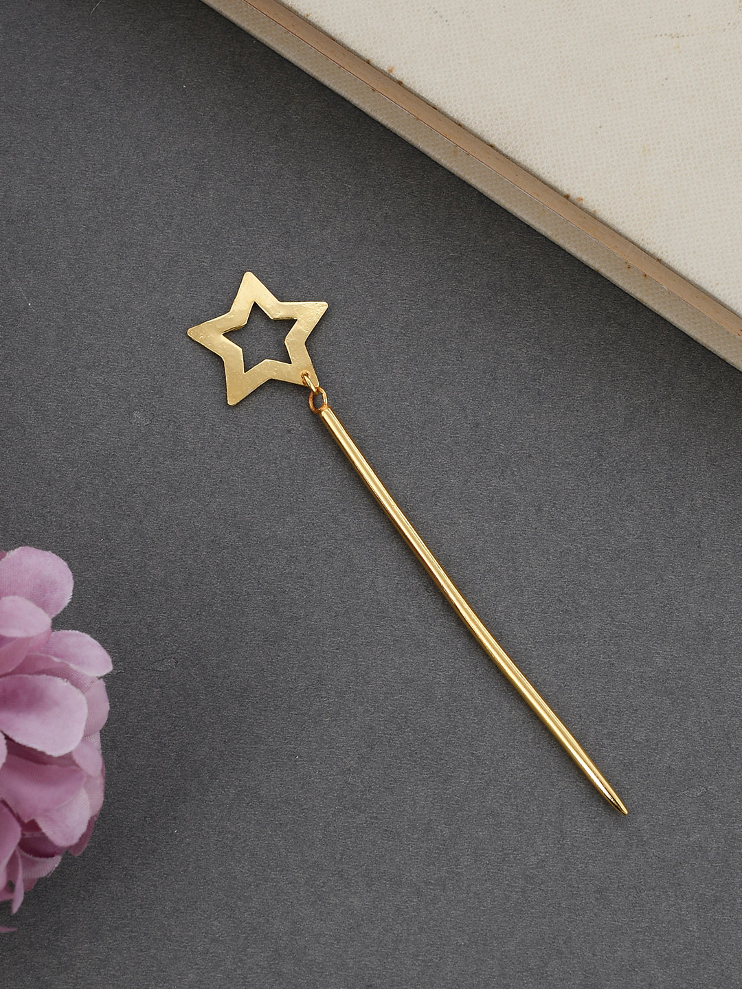 Pentagon Tama Kanzashi Gold Shooting Star Celtic Hair Stick for Women Online