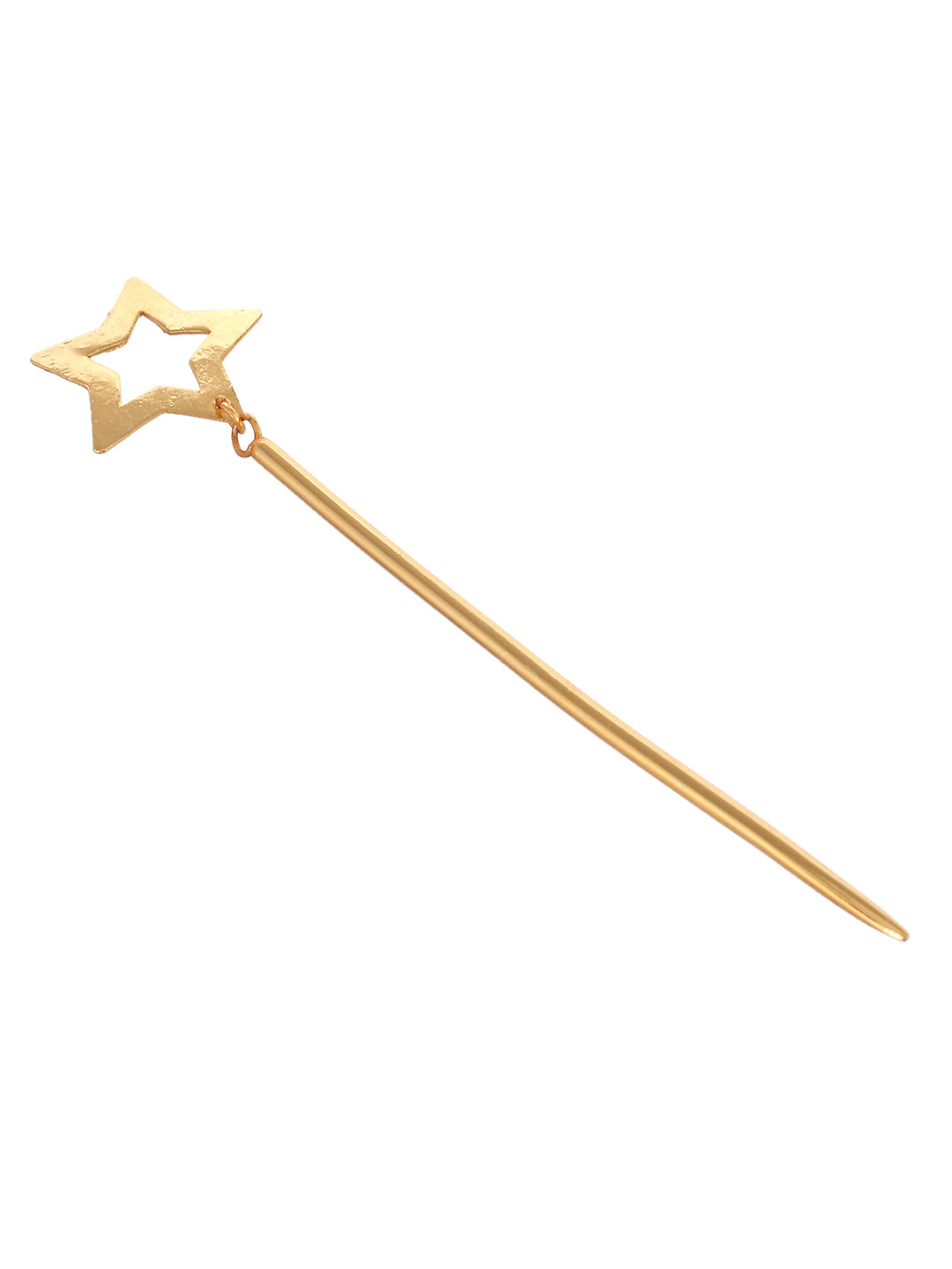 Pentagon Tama Kanzashi Gold Shooting Star Celtic Hair Stick